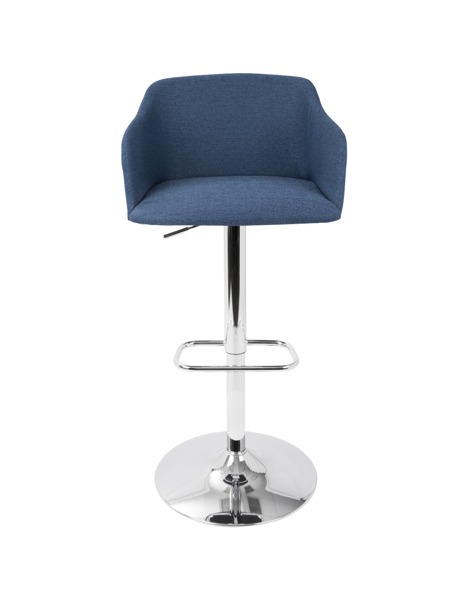 Daniella Contemporary Adjustable Barstool with Swivel in Blue