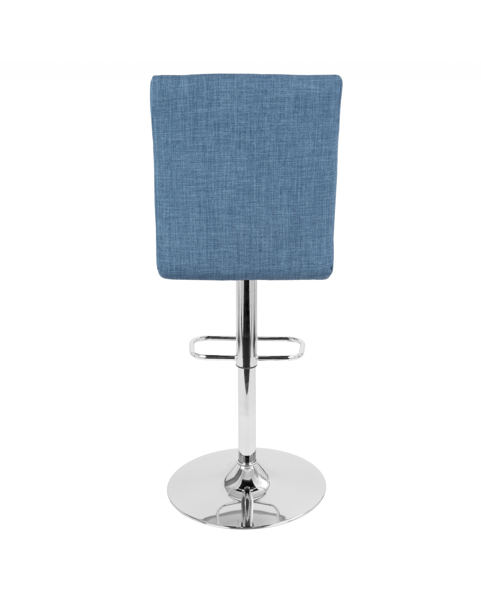 Tintori Contemporary Adjustable Barstool with Swivel in Blue