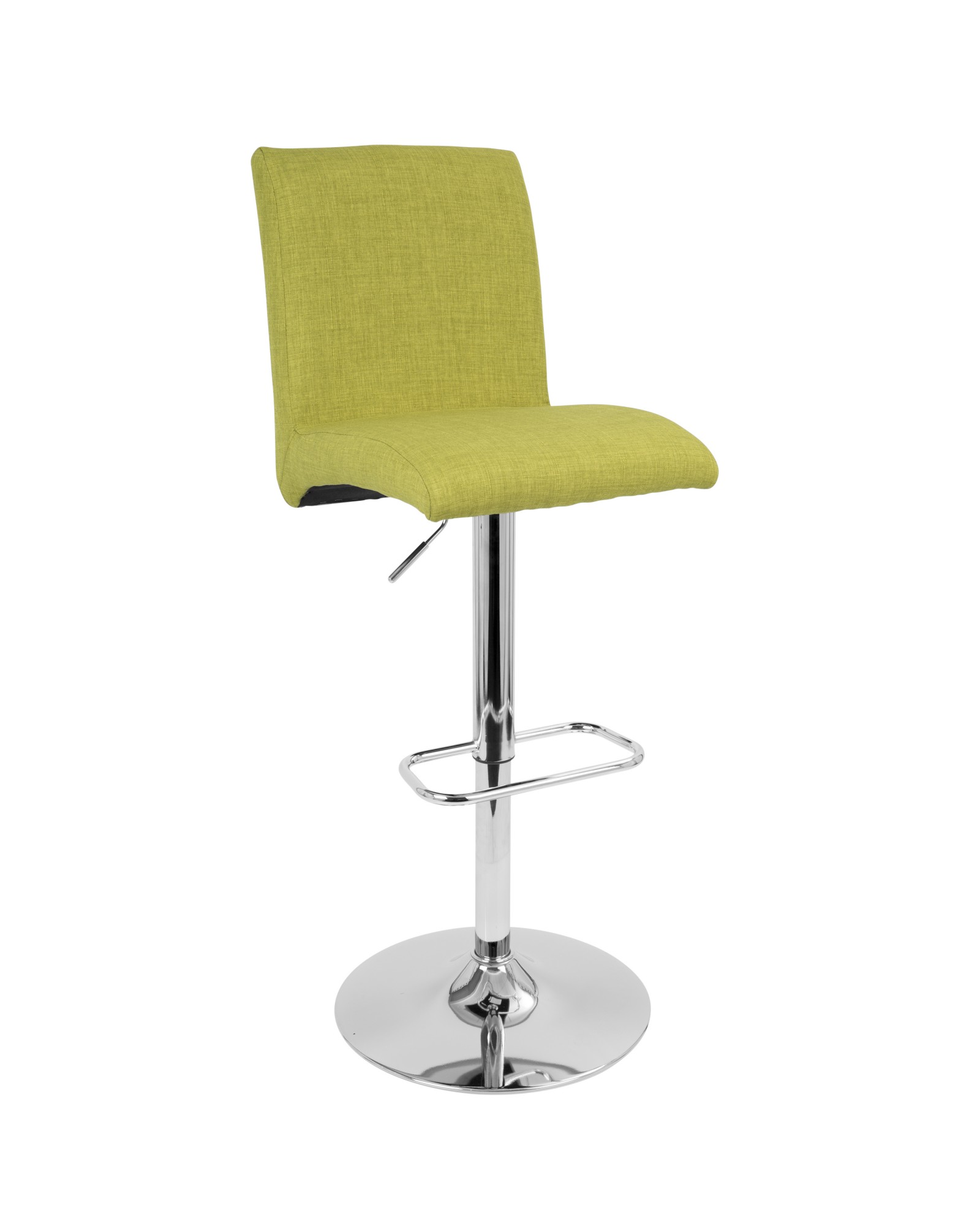 Tintori Contemporary Adjustable Barstool with Swivel in Green