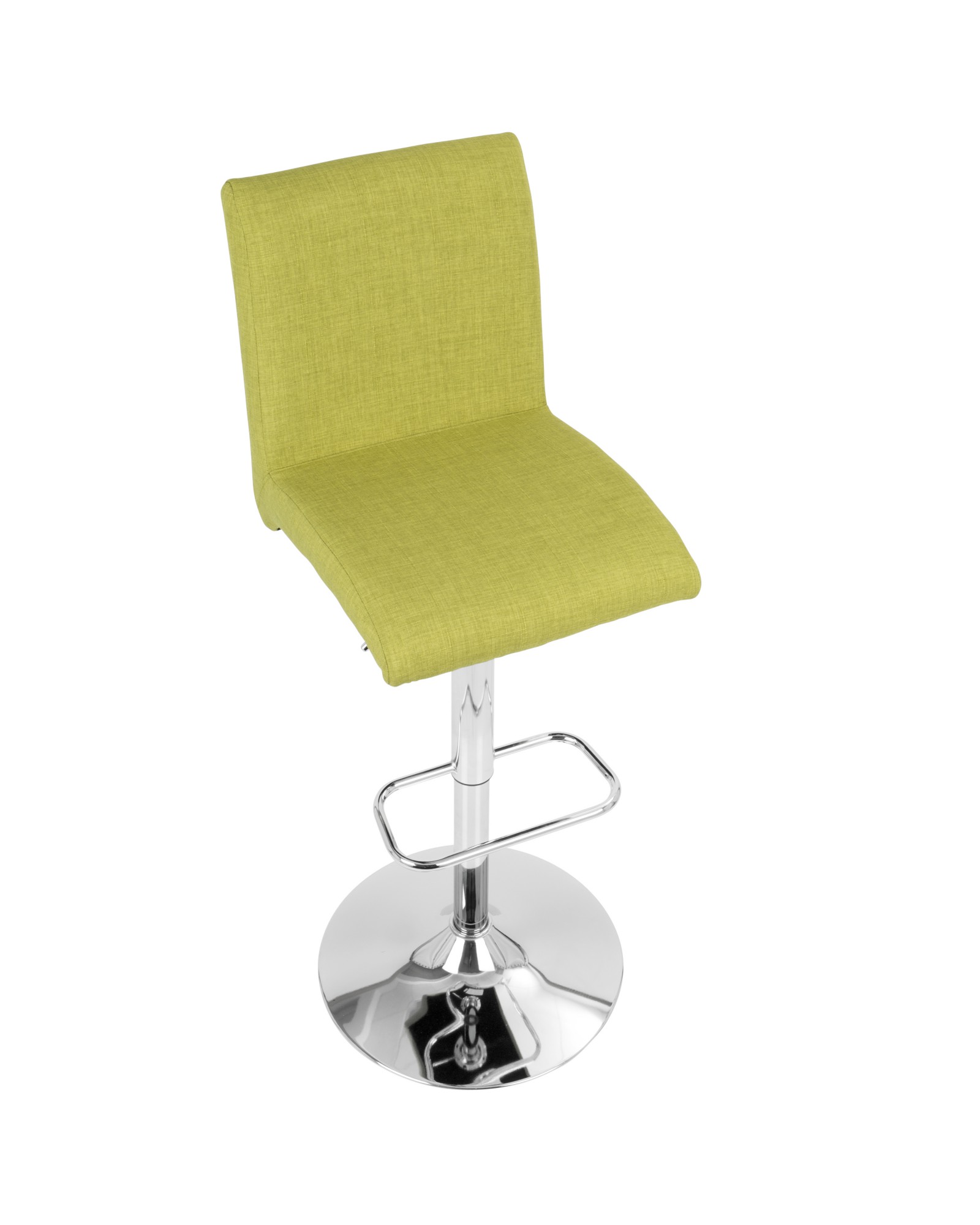 Tintori Contemporary Adjustable Barstool with Swivel in Green