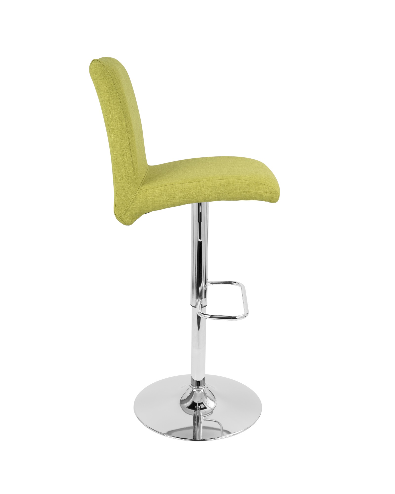 Tintori Contemporary Adjustable Barstool with Swivel in Green