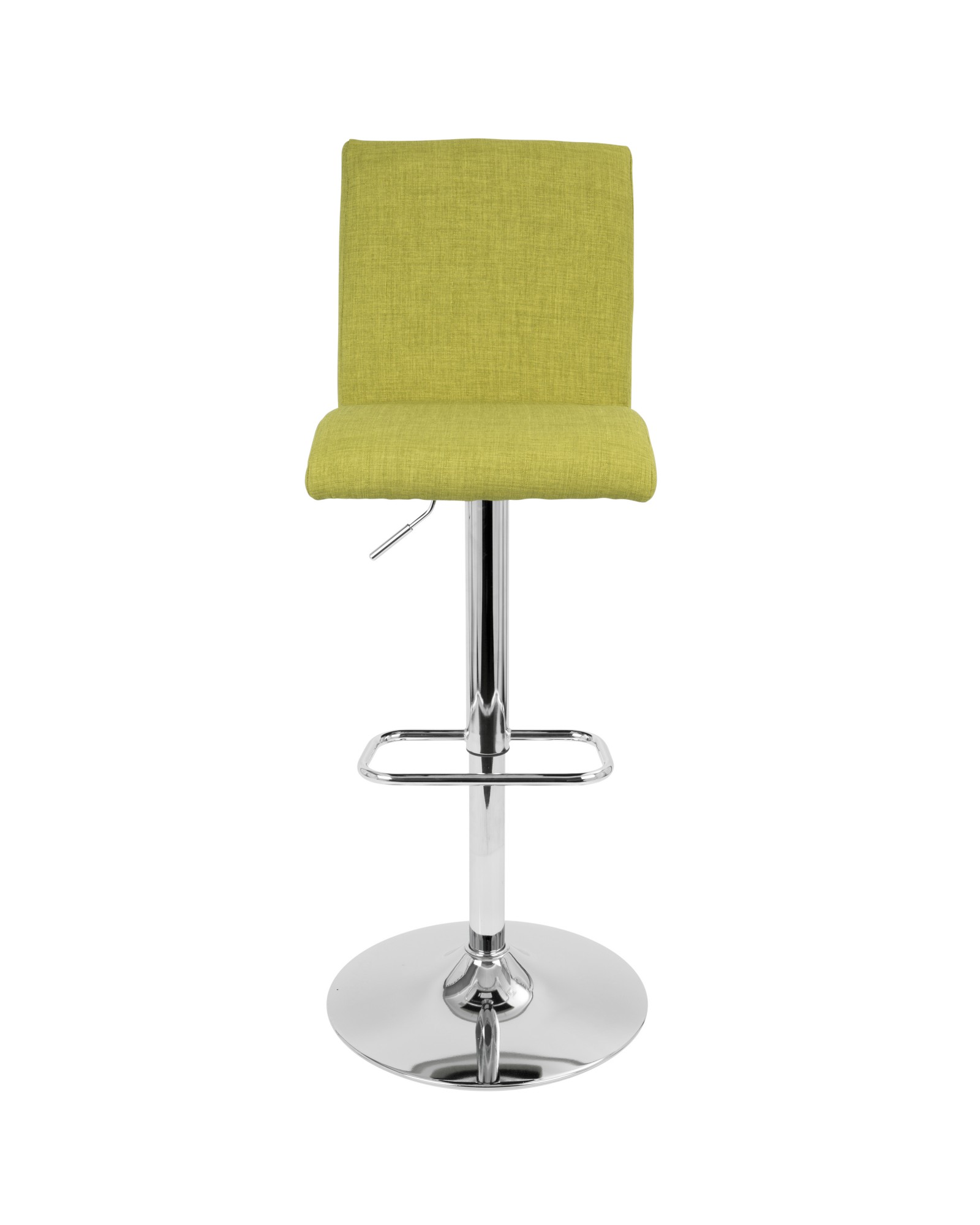 Tintori Contemporary Adjustable Barstool with Swivel in Green