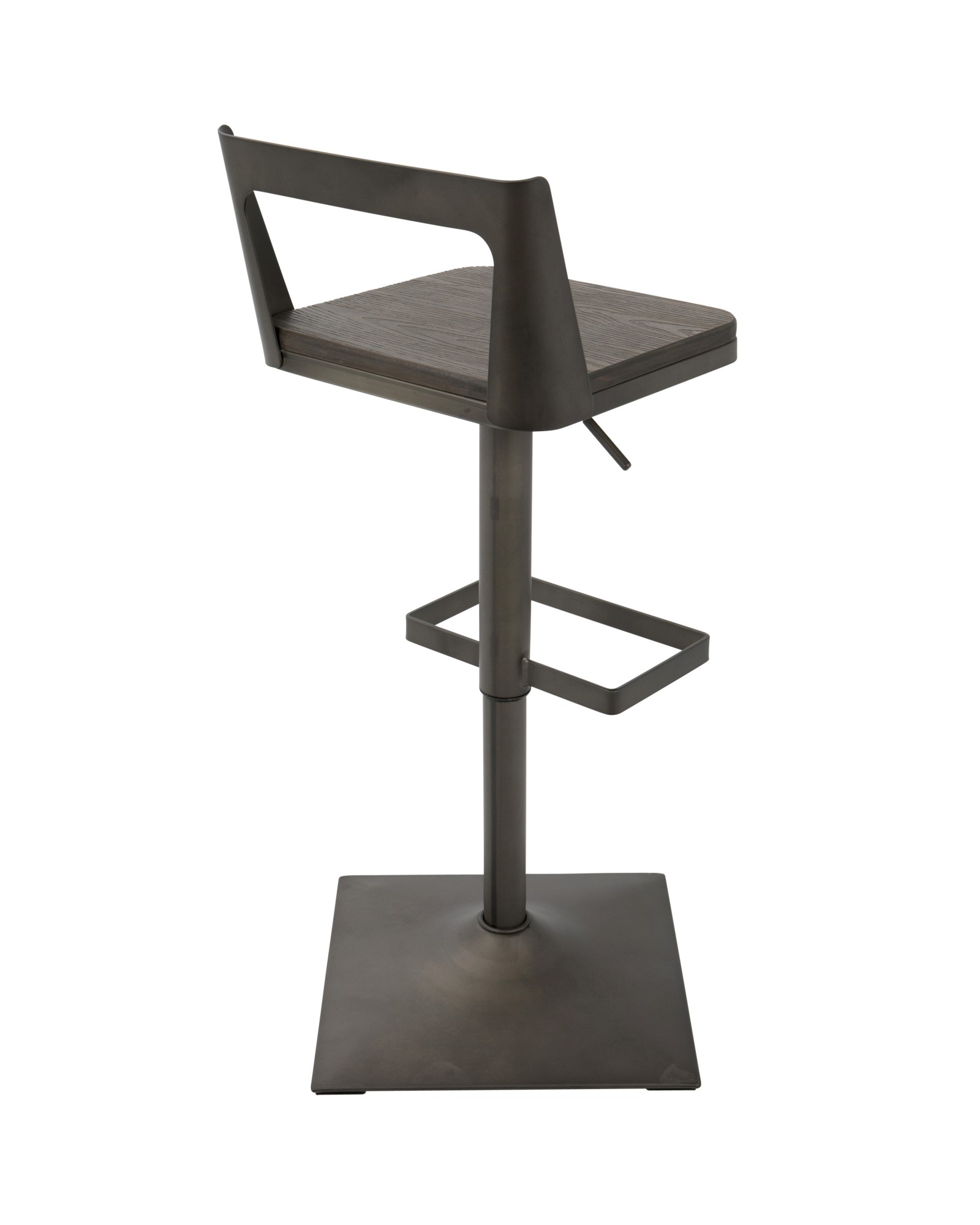 Samurai Industrial Adjustable Barstool in Antique and Espresso