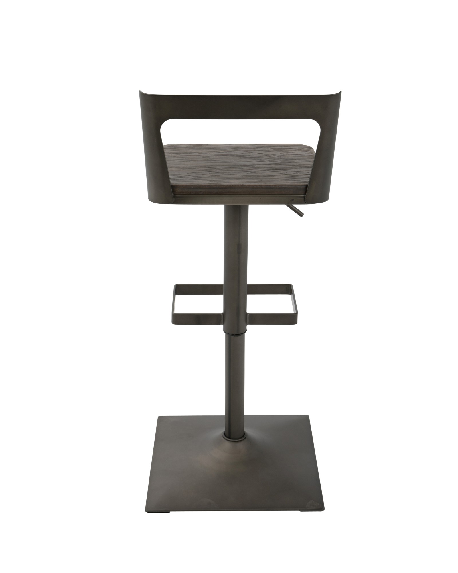 Samurai Industrial Adjustable Barstool in Antique and Espresso