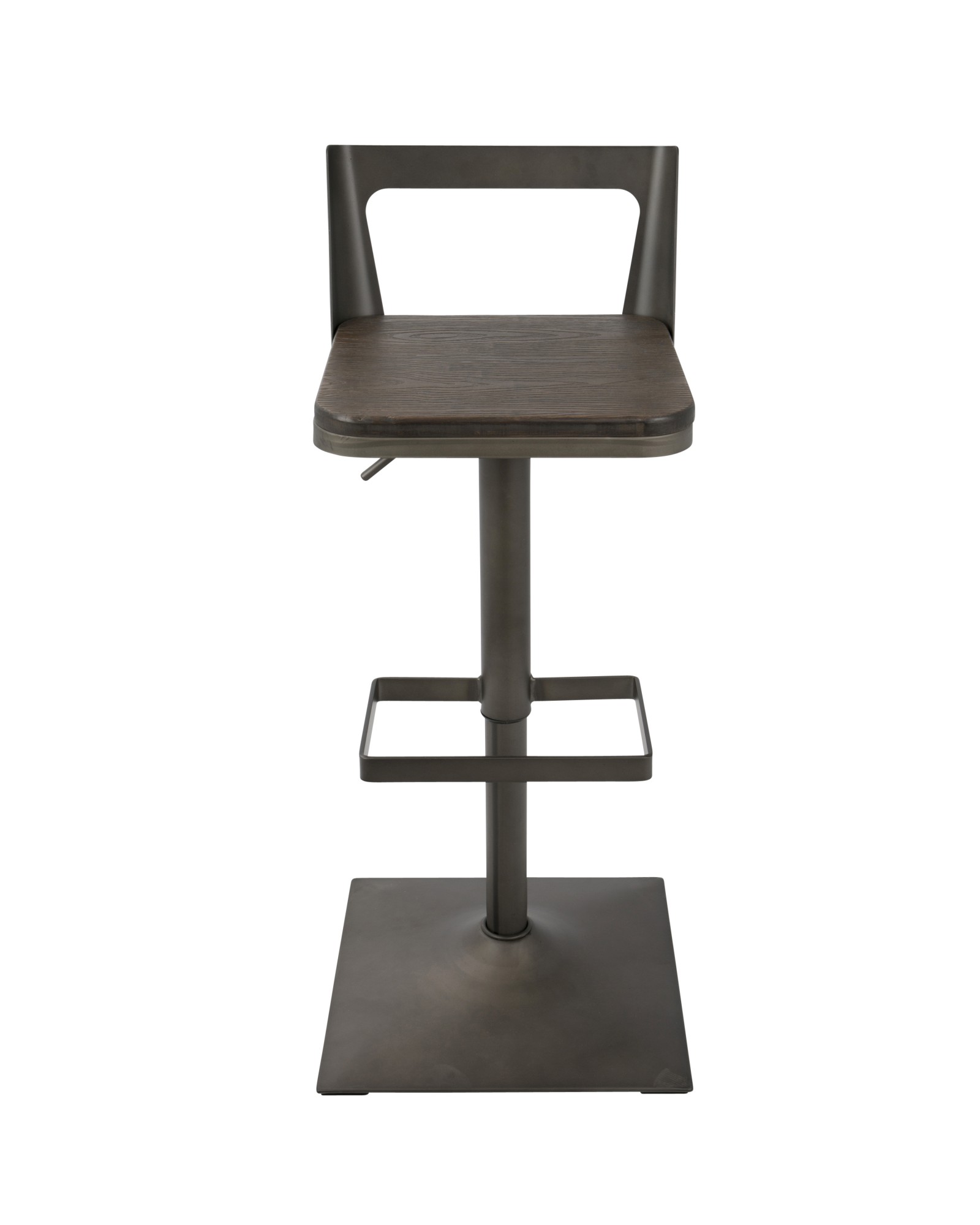 Samurai Industrial Adjustable Barstool in Antique and Espresso