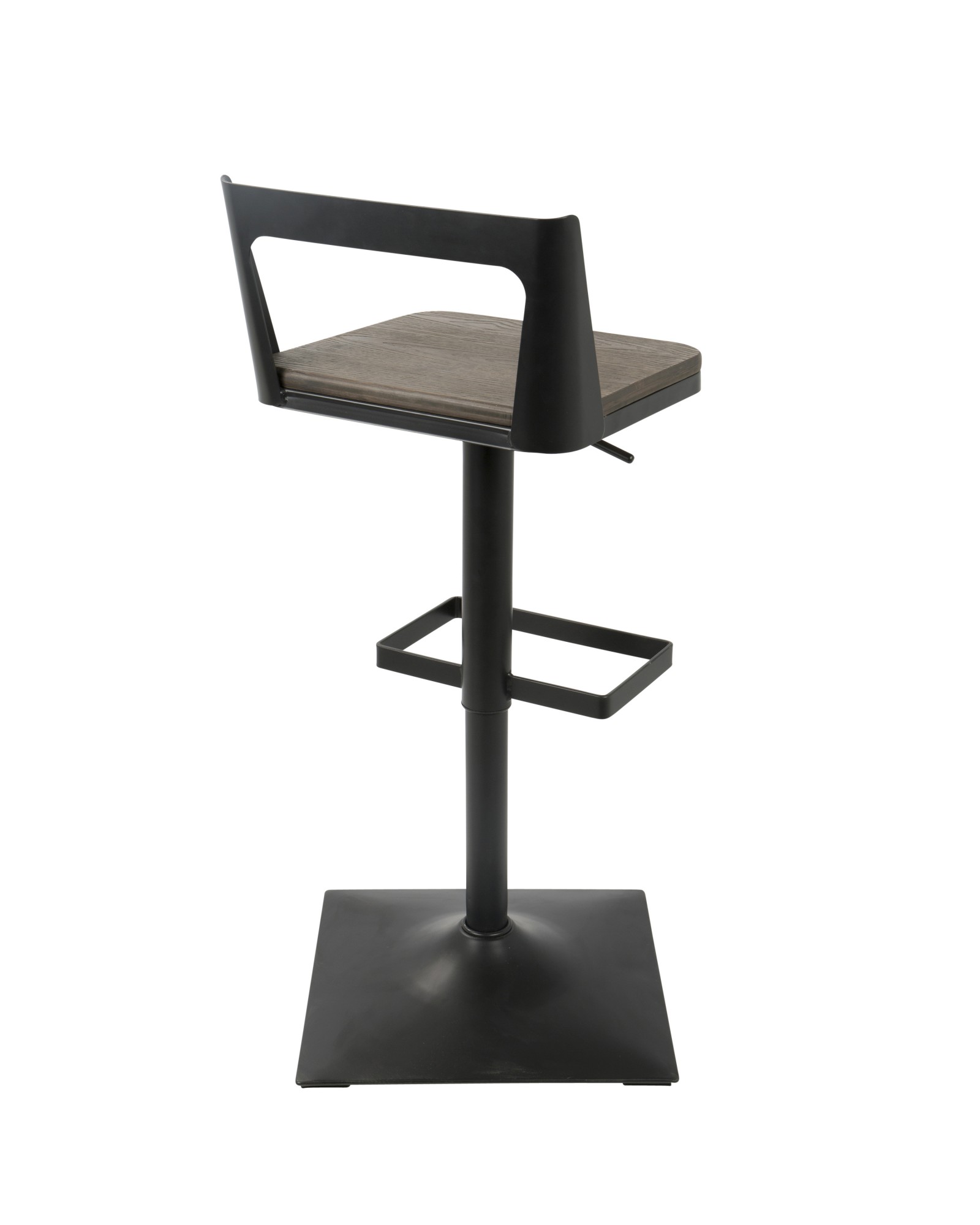 Samurai Industrial Adjustable Barstool in Black and Espresso