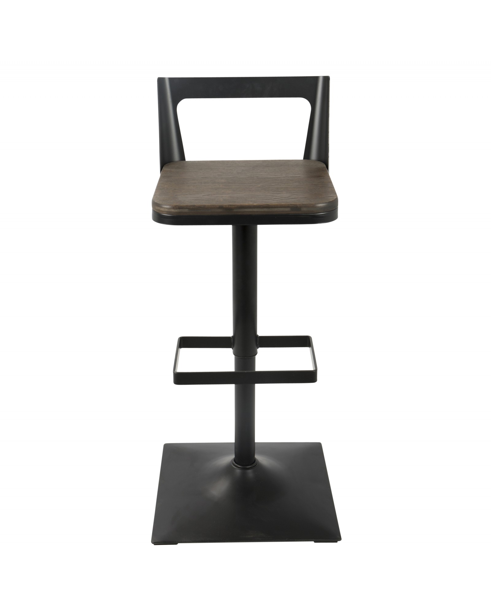 Samurai Industrial Adjustable Barstool in Black and Espresso