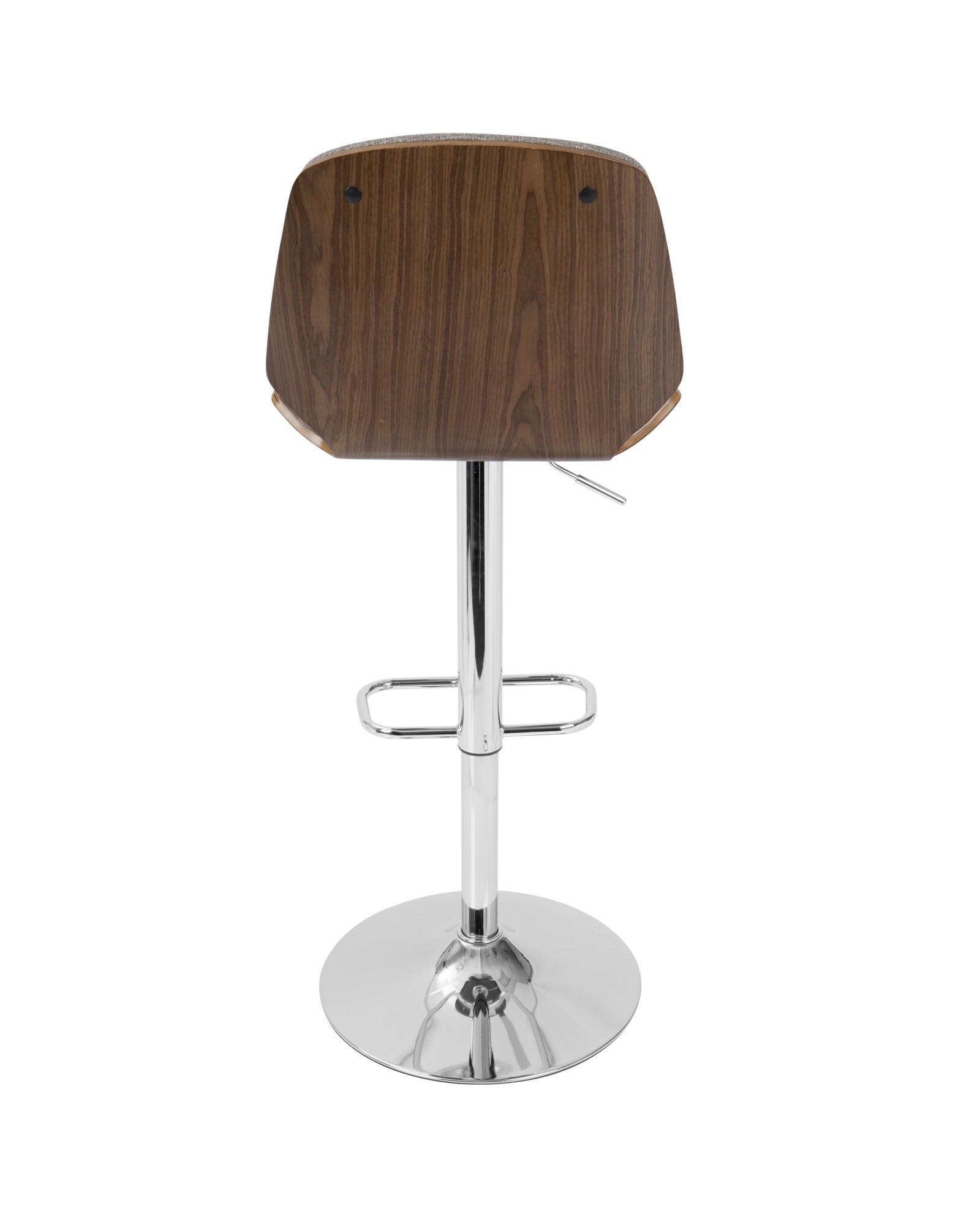 Serena Mid-Century Modern Barstool in Walnut and Grey