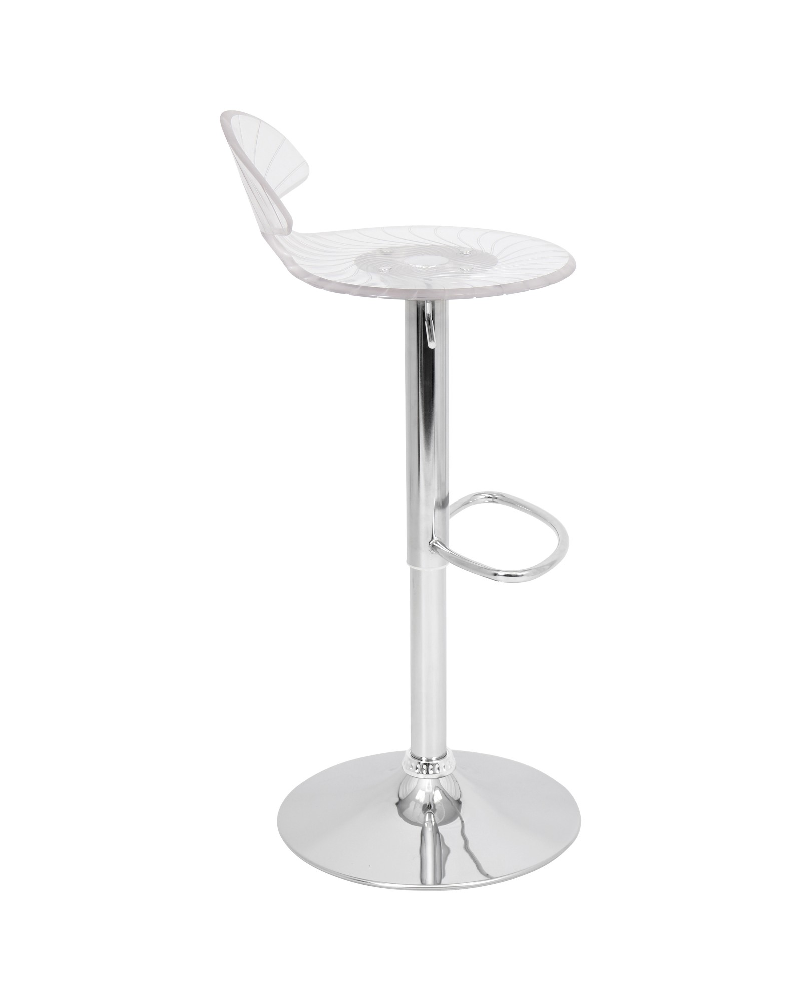 Spyra Contemporary Light Up and Height Adjustable Bar Stool in Multi
