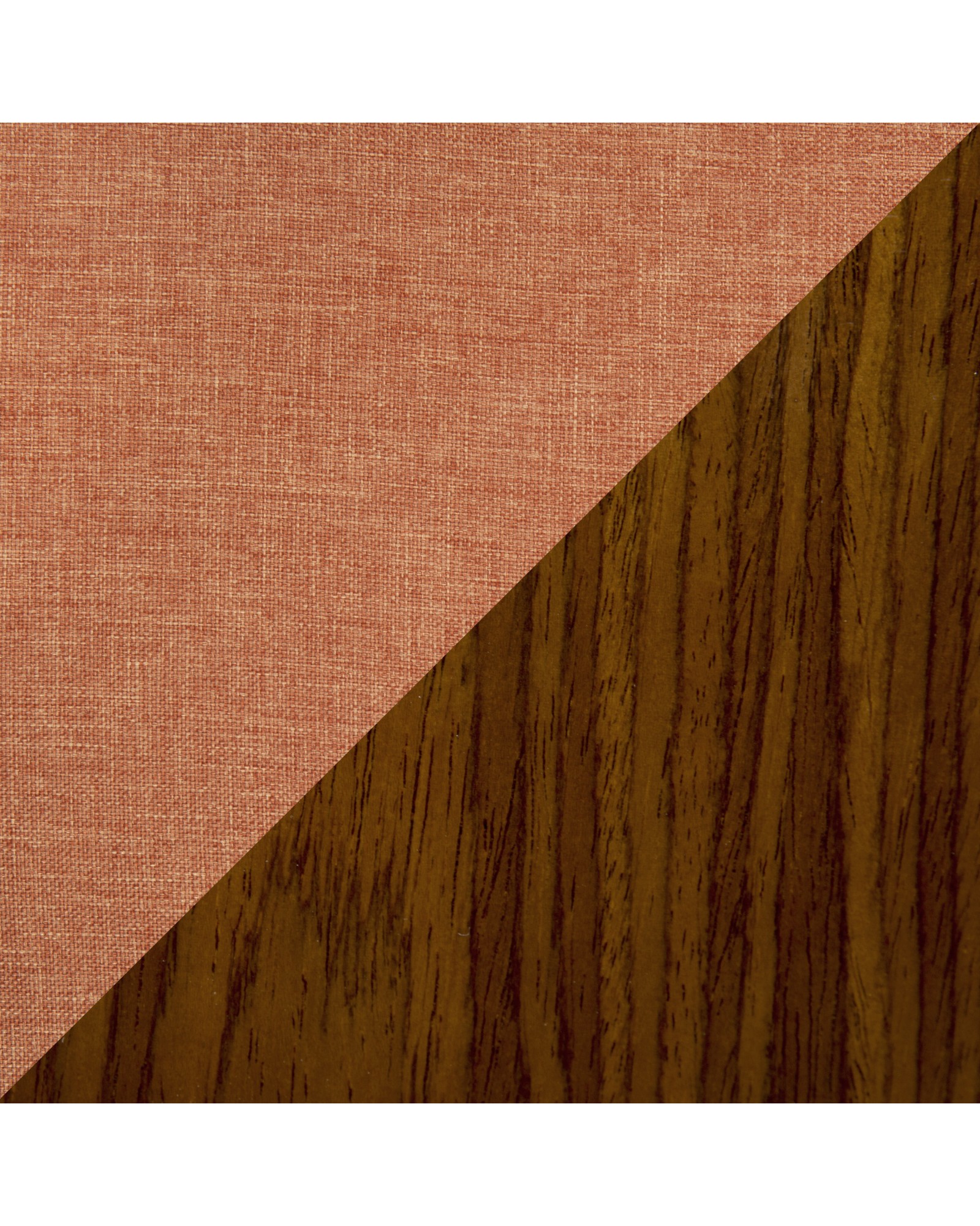 Trilogy Mid-Century Modern Barstool in Walnut and Orange Fabric