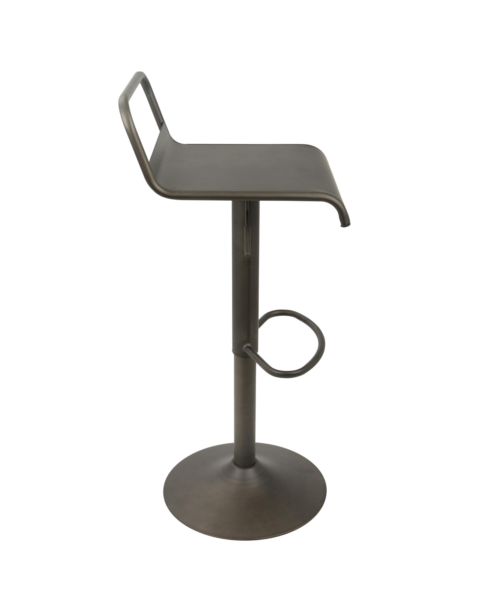 Emery Industrial Adjustable Barstool with Swivel in Antique