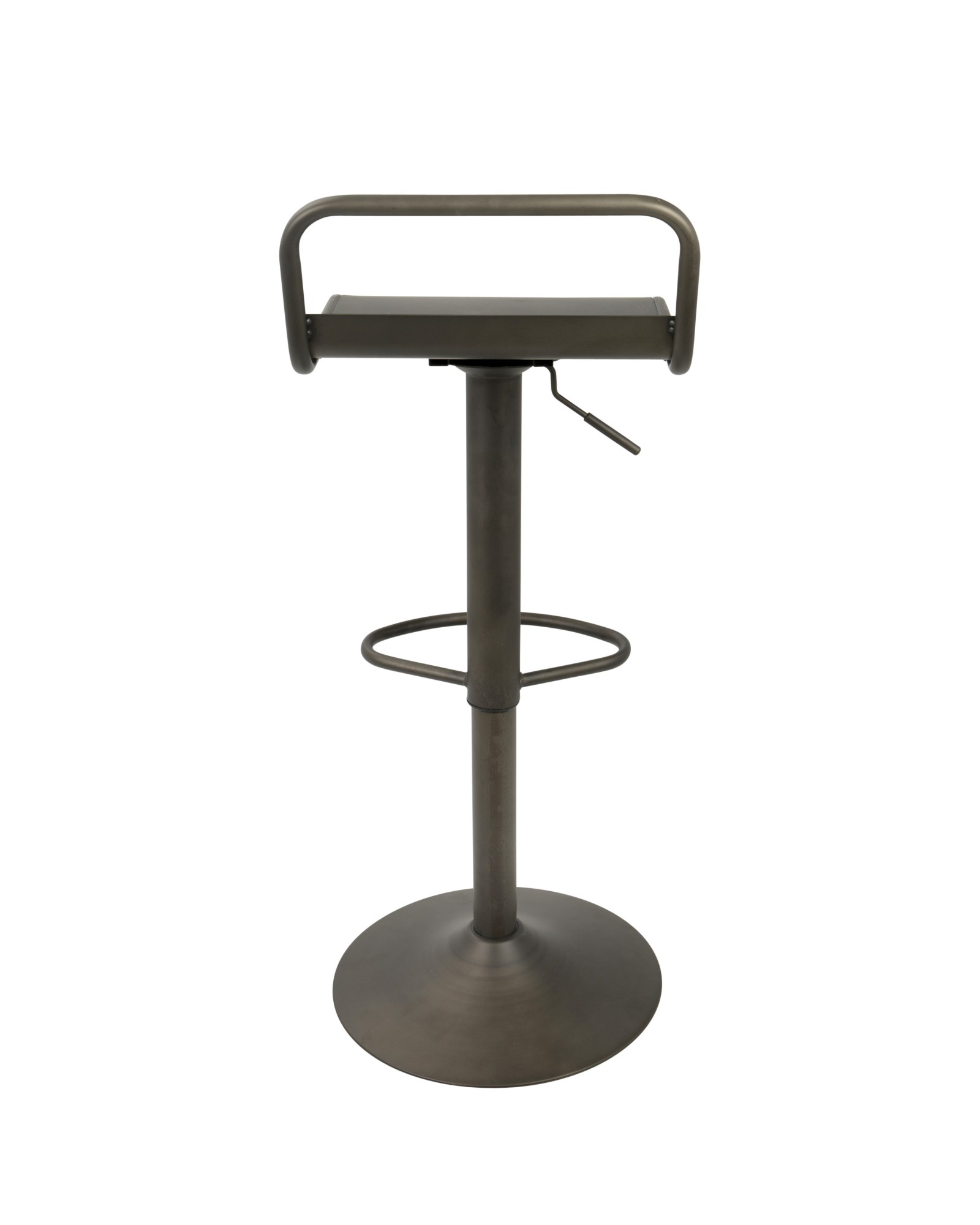 Emery Industrial Adjustable Barstool with Swivel in Antique