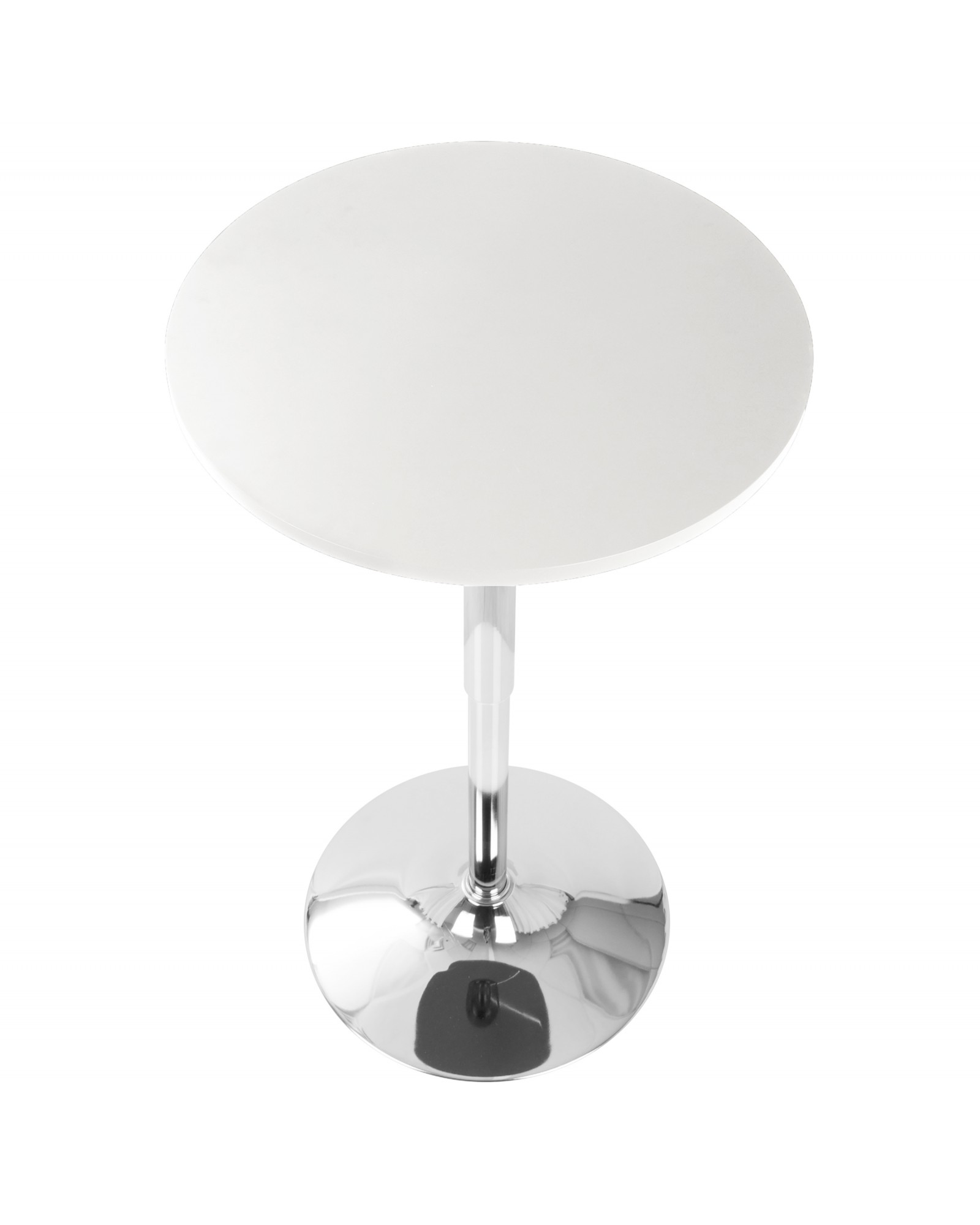 Adjustable Contemporary Bar Table in White
