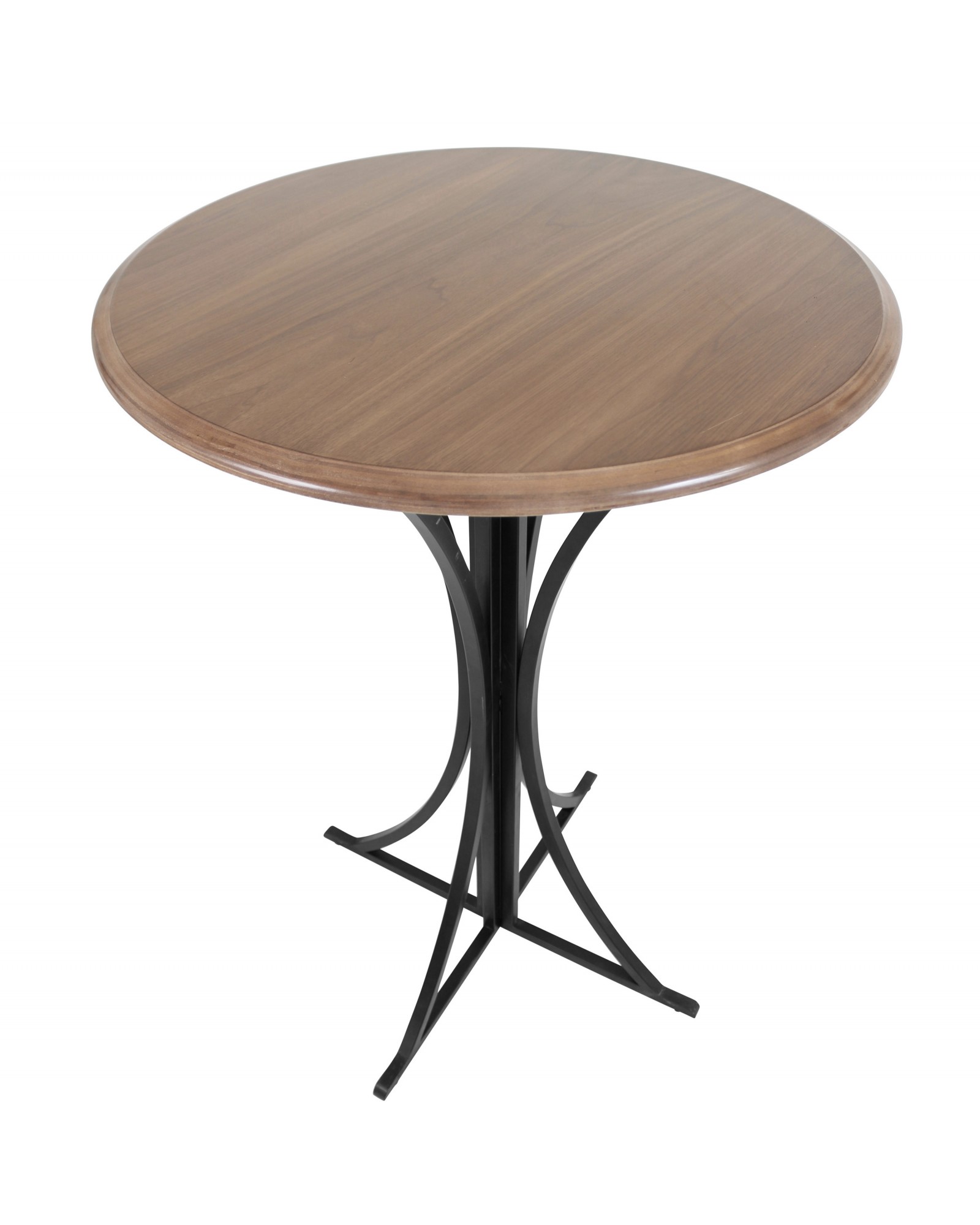 Boro Contemporary Bar Table in Walnut and Black