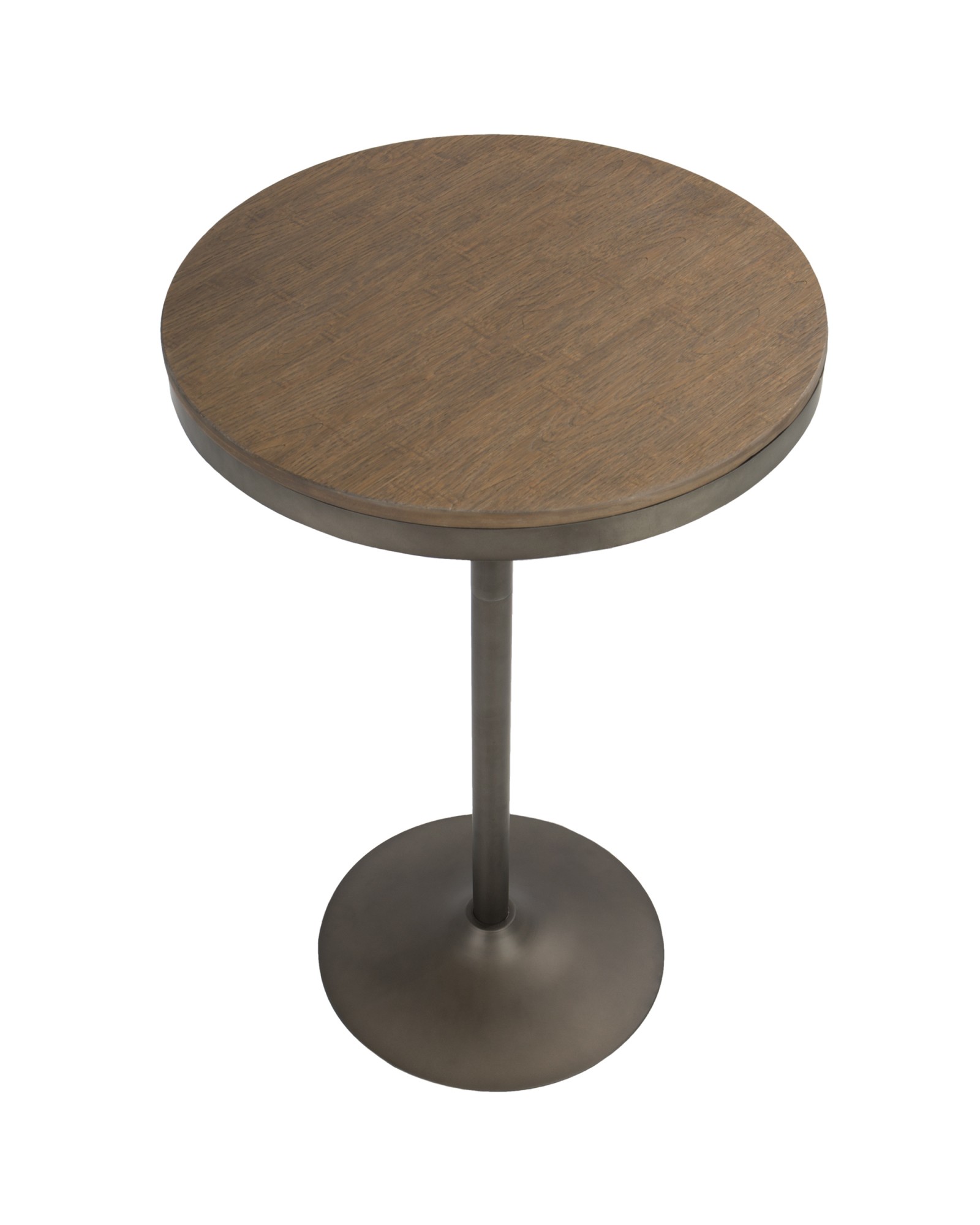 Dakota Industrial Adjustable Bar / Dinette Table in Antique and Brown