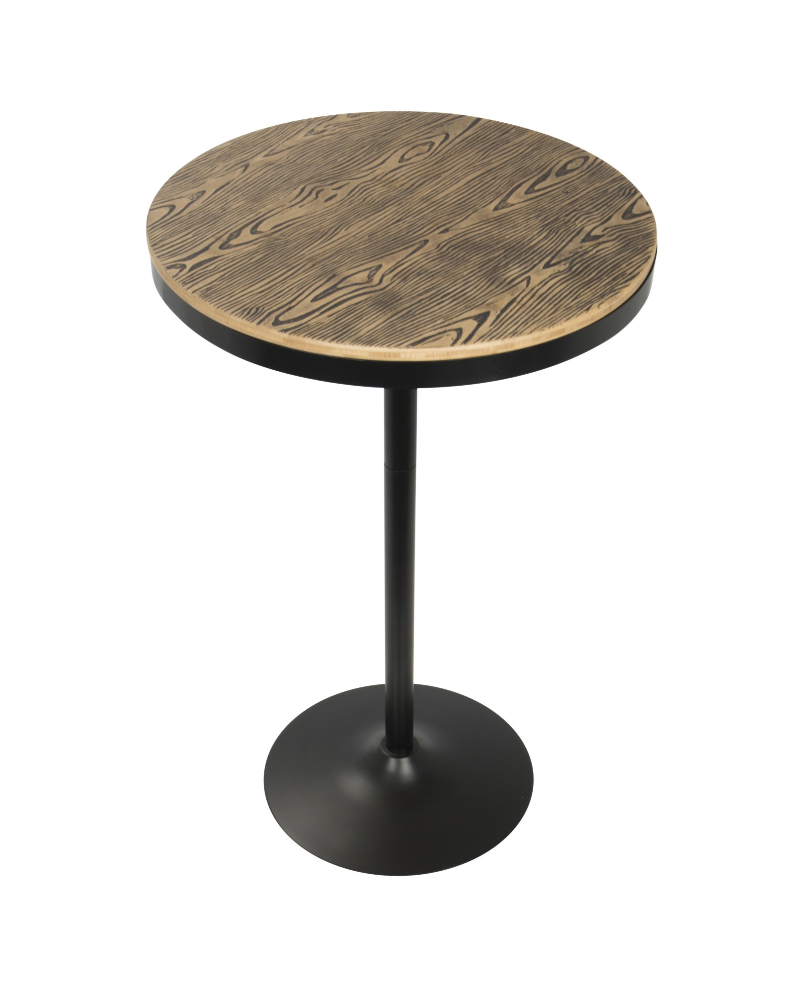 Dakota Industrial Adjustable Bar / Dinette Table in Black