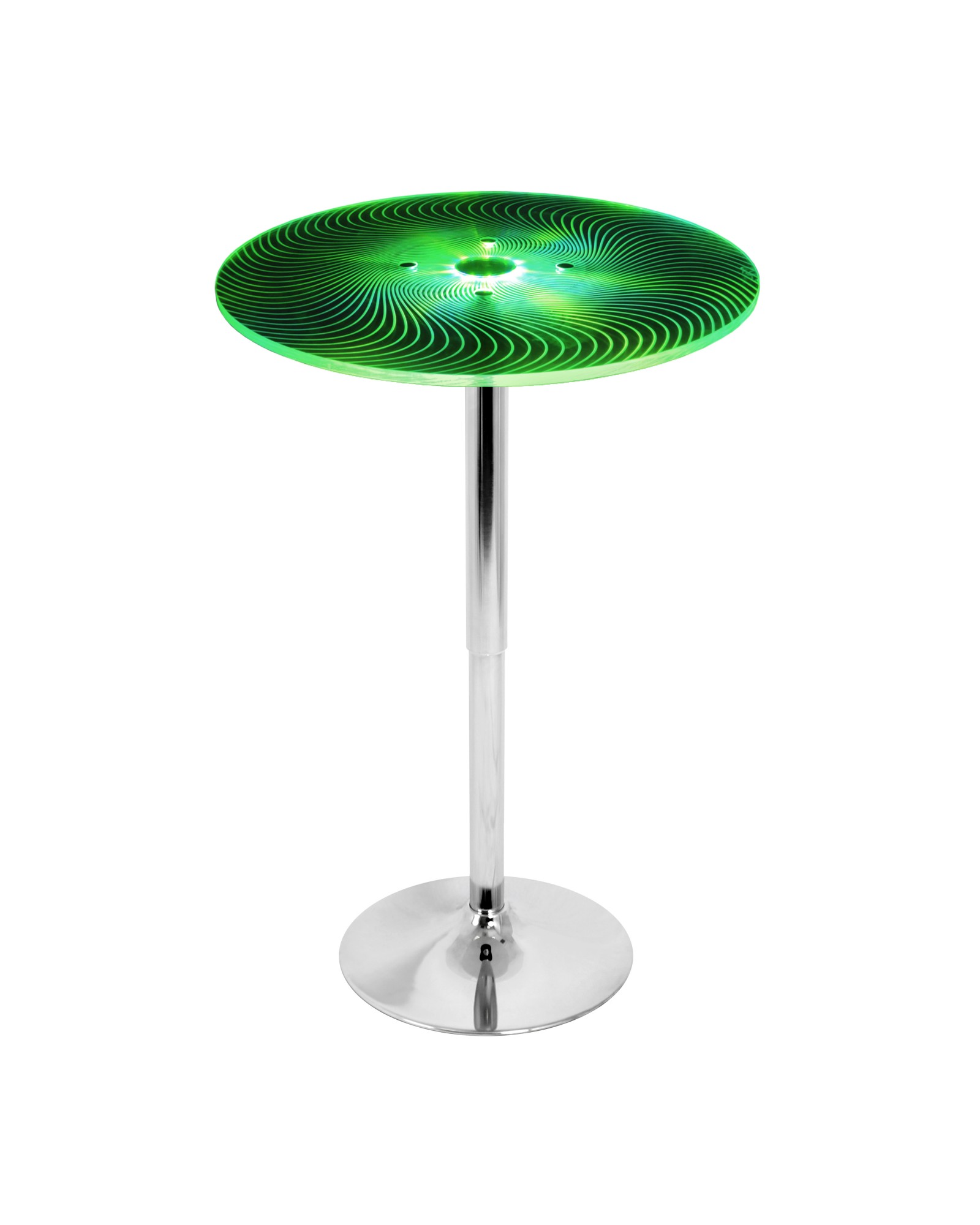 Spyra Contemporary Light Up Adjustable Bar Table