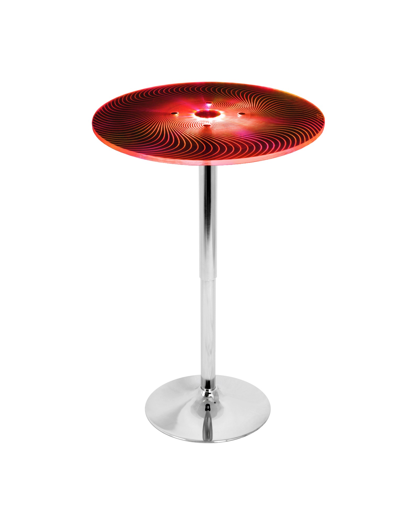 Spyra Contemporary Light Up Adjustable Bar Table