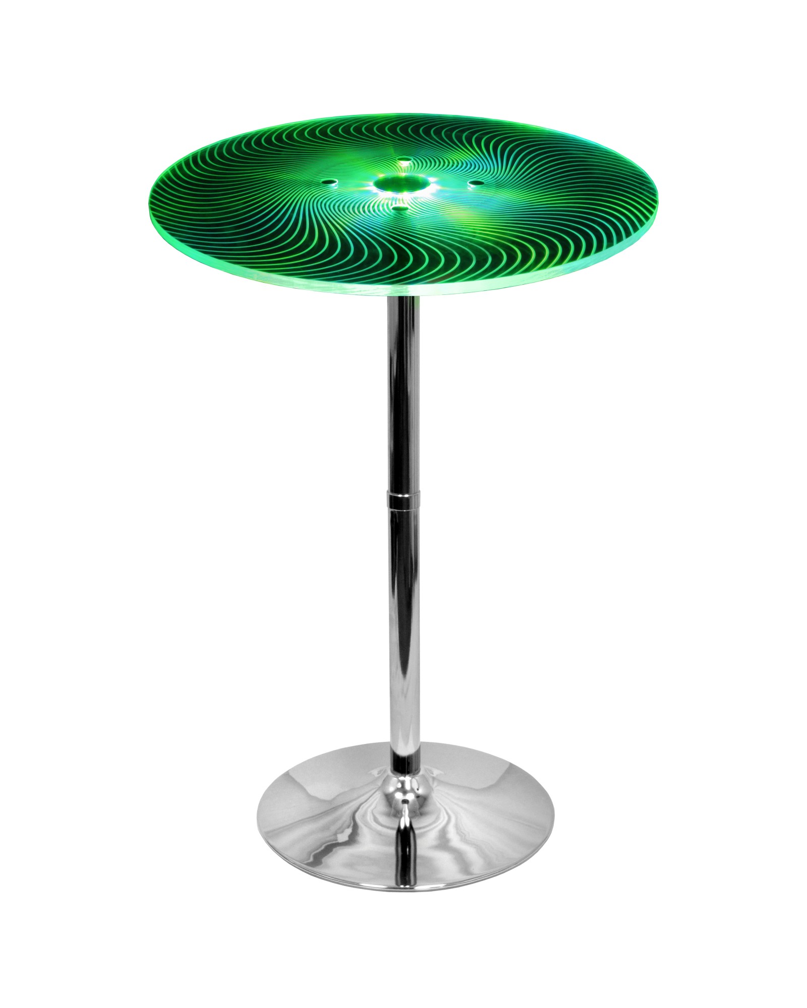 Spyra Contemporary Light Up Adjustable Bar Table