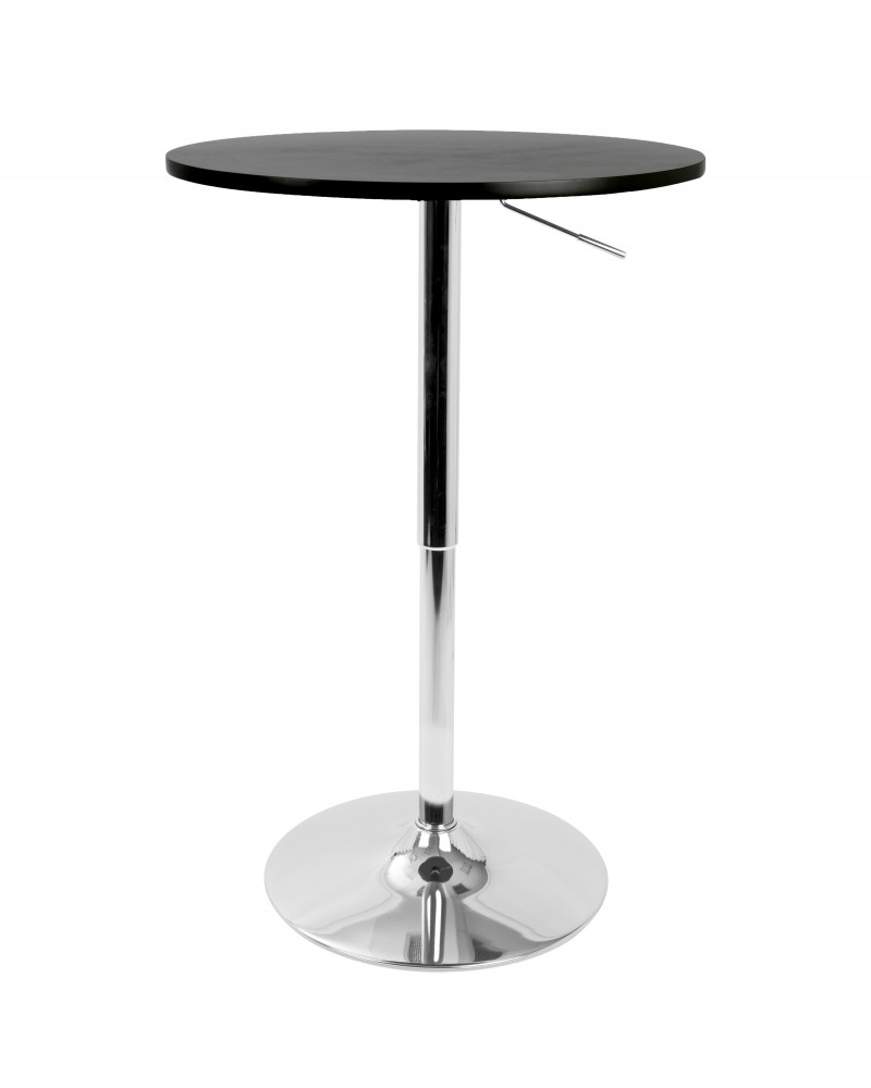 Elia Contemporary Adjustable Bar Table in Black