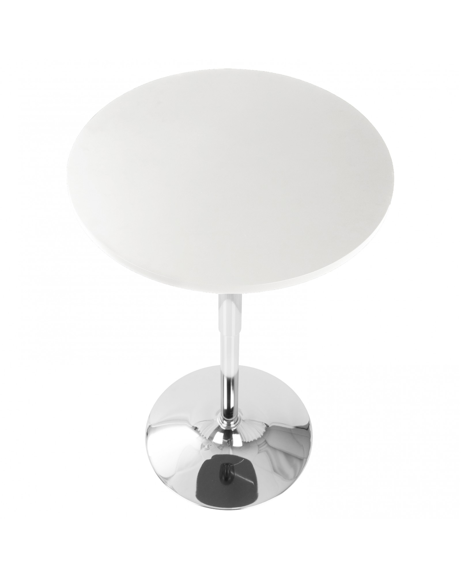 Elia Contemporary Adjustable Bar Table in White