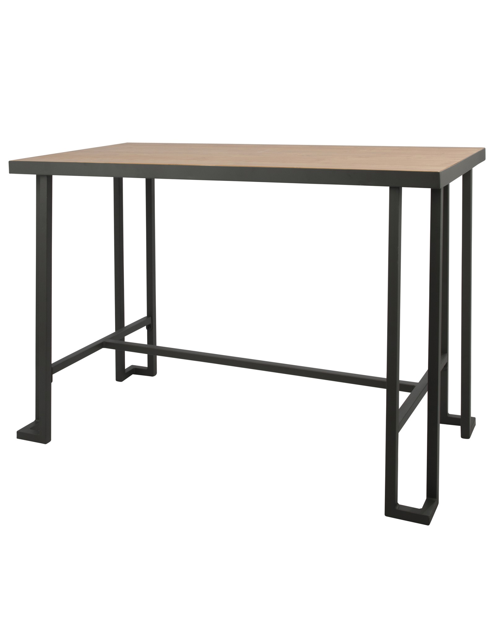 Roman 5-Piece Industrial Counter Height Dining Set in Grey and Camel