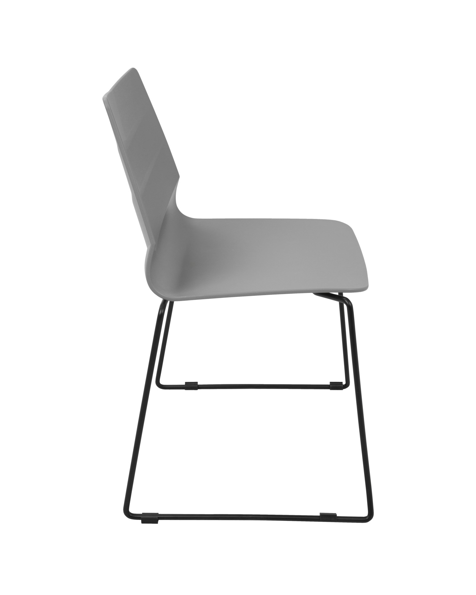 Arrow Contemporary Dining Chair in Black and Grey - Set of 2