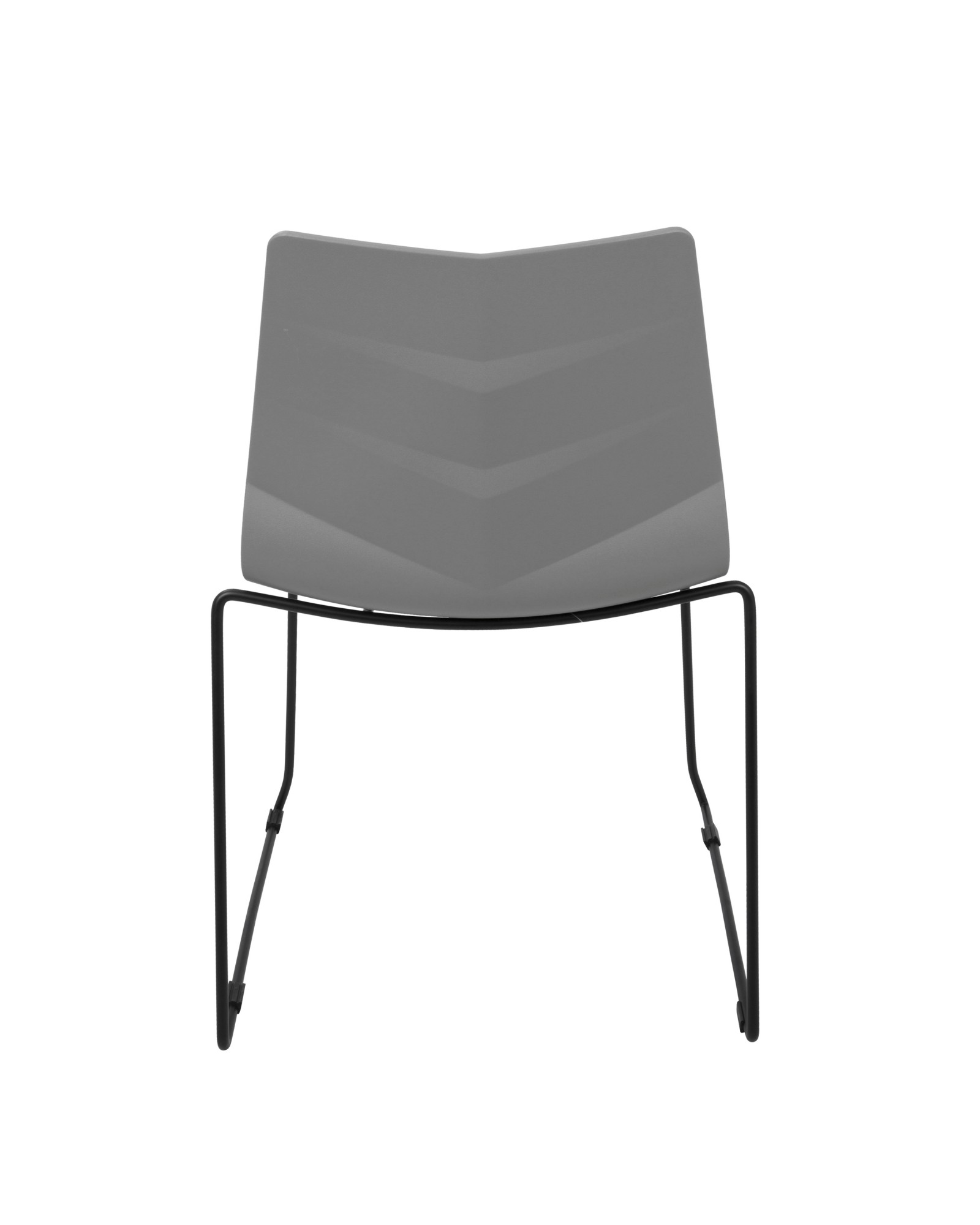 Arrow Contemporary Dining Chair in Black and Grey - Set of 2