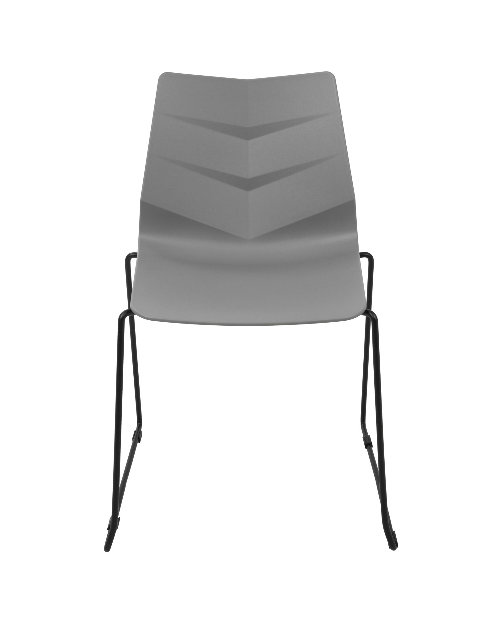 Arrow Contemporary Dining Chair in Black and Grey - Set of 2