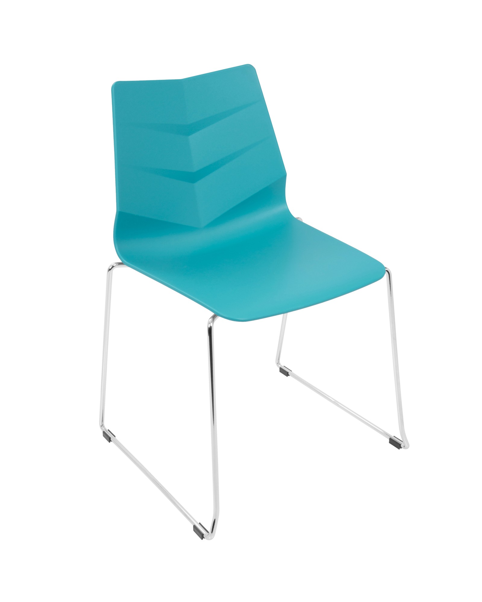 Arrow Contemporary Dining Chair in Turquoise - Set of 2