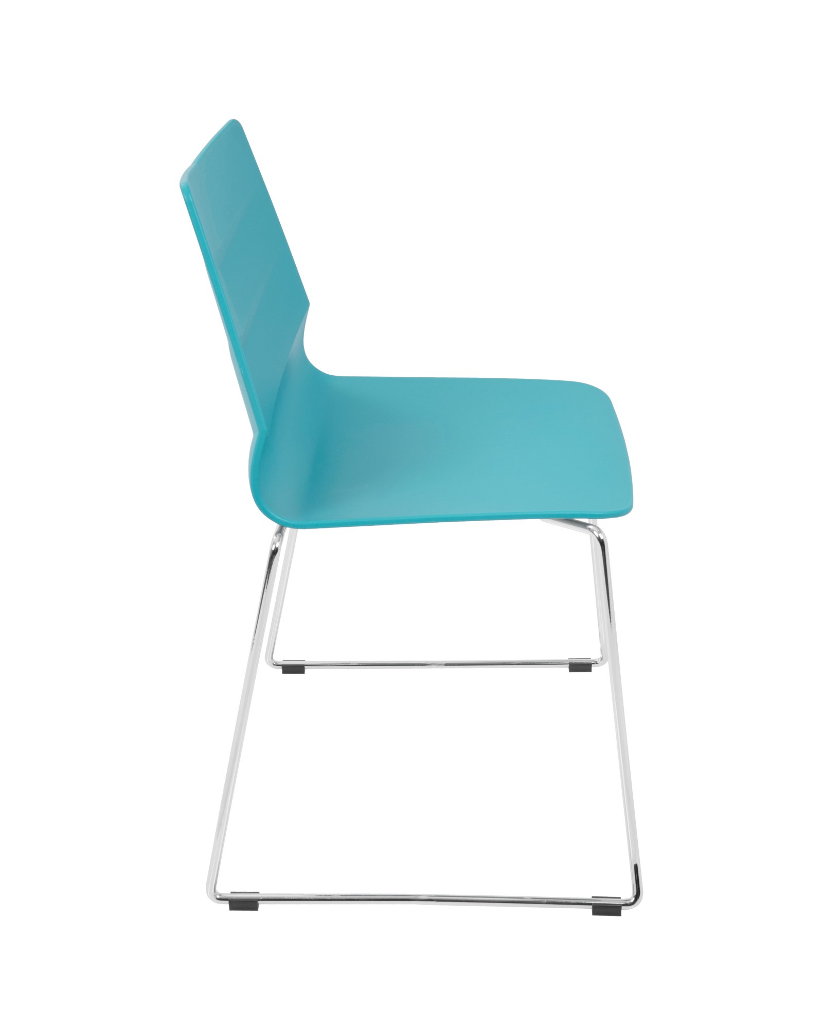 Arrow Contemporary Dining Chair in Turquoise - Set of 2