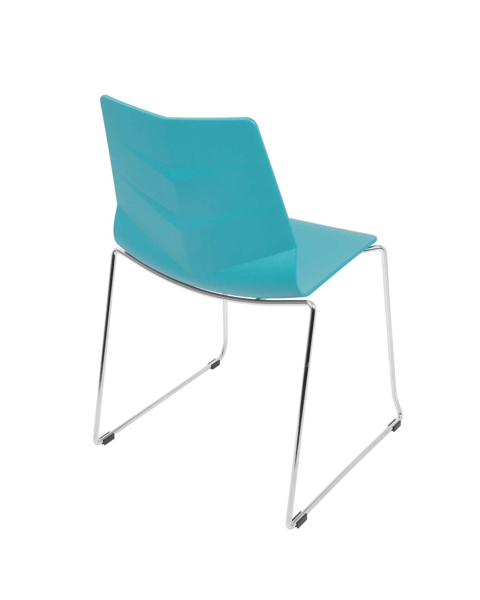 Arrow Contemporary Dining Chair in Turquoise - Set of 2