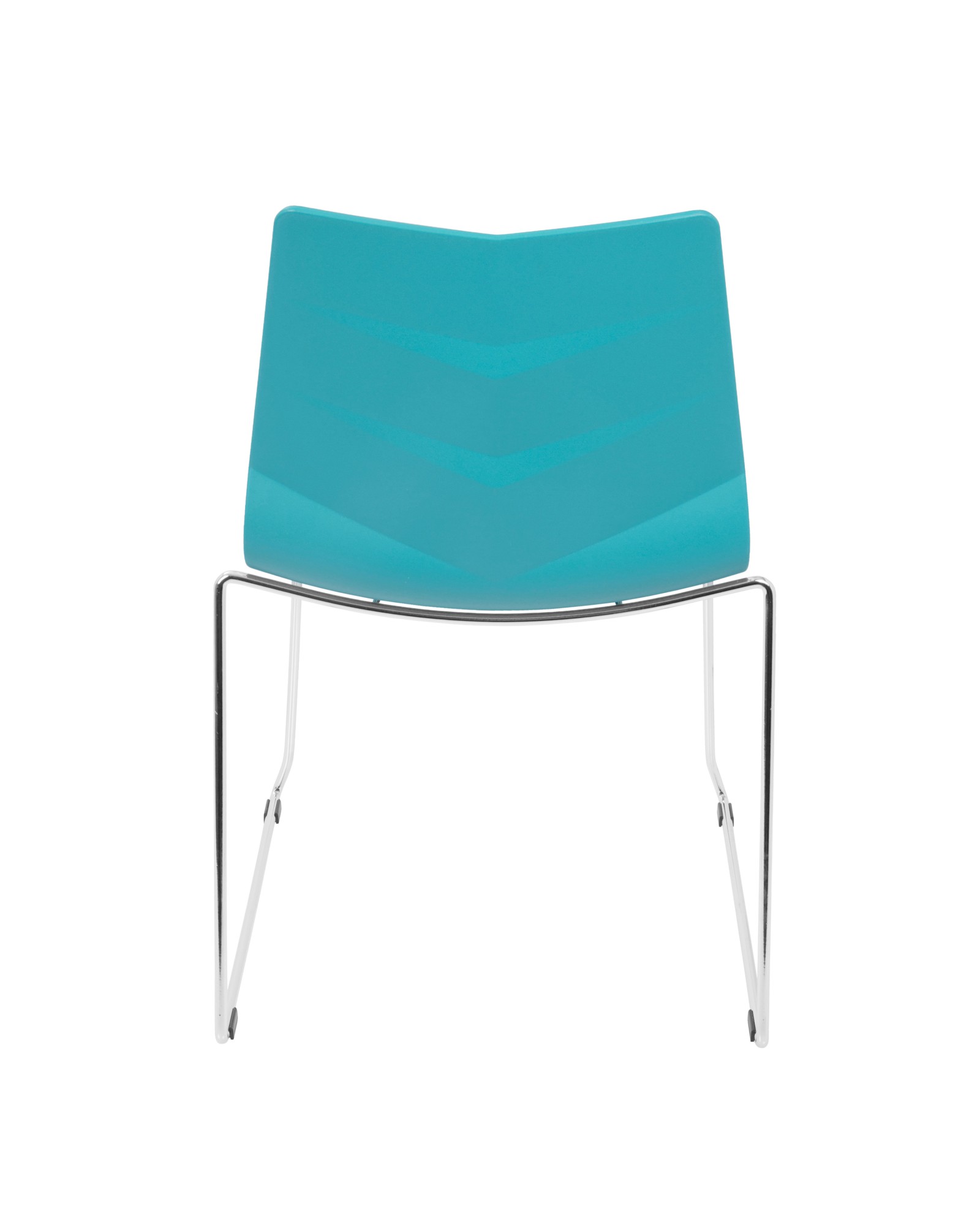 Arrow Contemporary Dining Chair in Turquoise - Set of 2