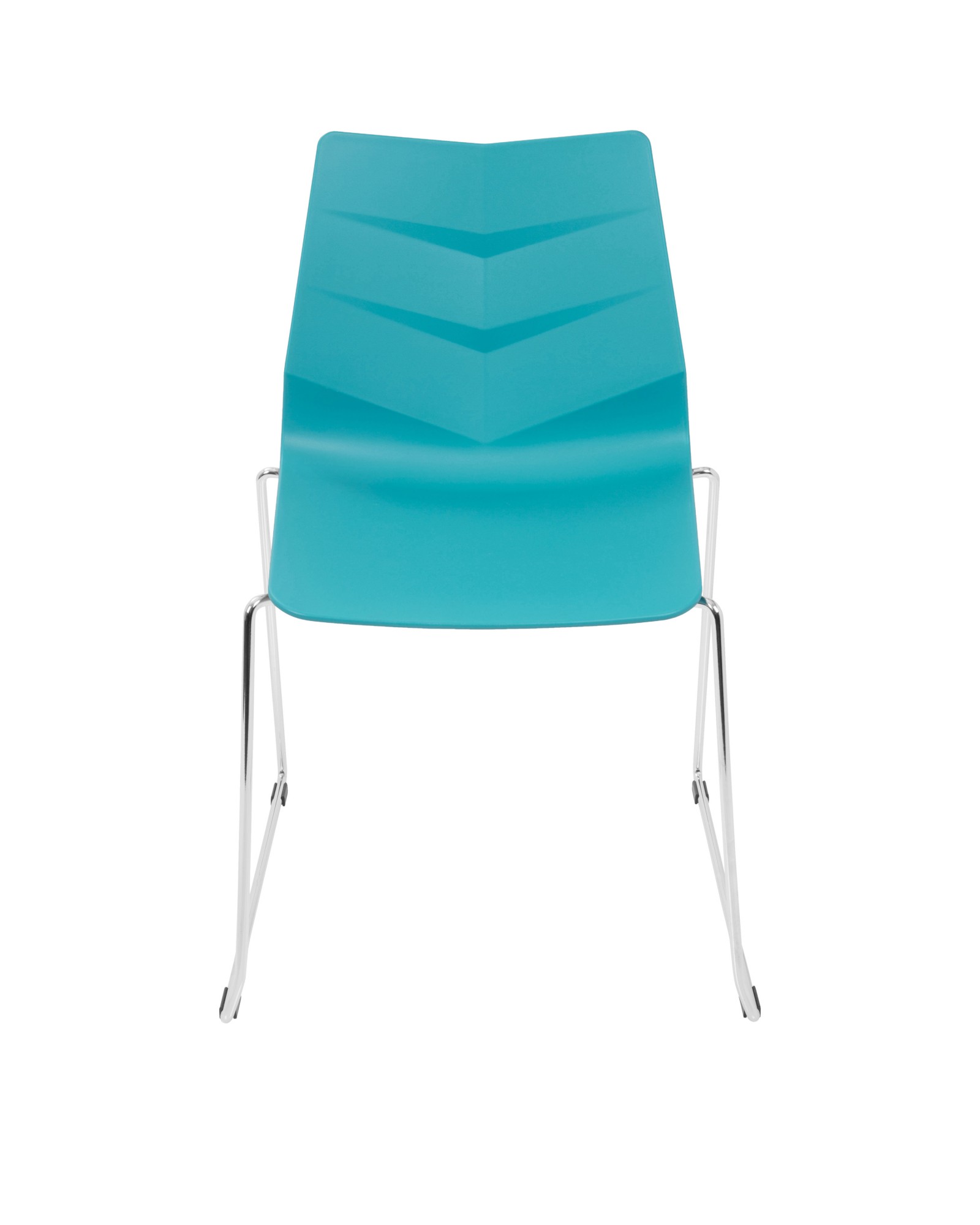 Arrow Contemporary Dining Chair in Turquoise - Set of 2