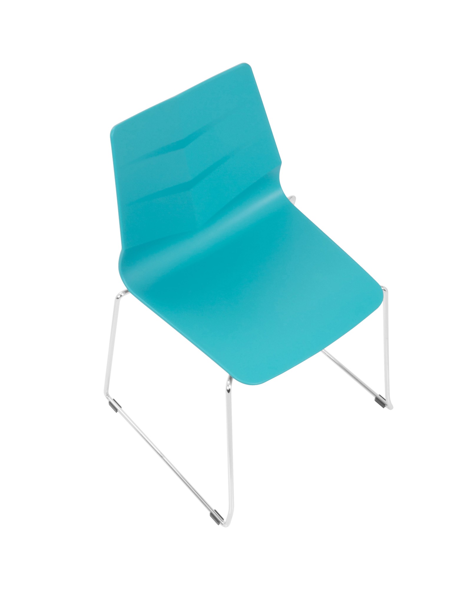 Arrow Contemporary Dining Chair in Turquoise - Set of 2