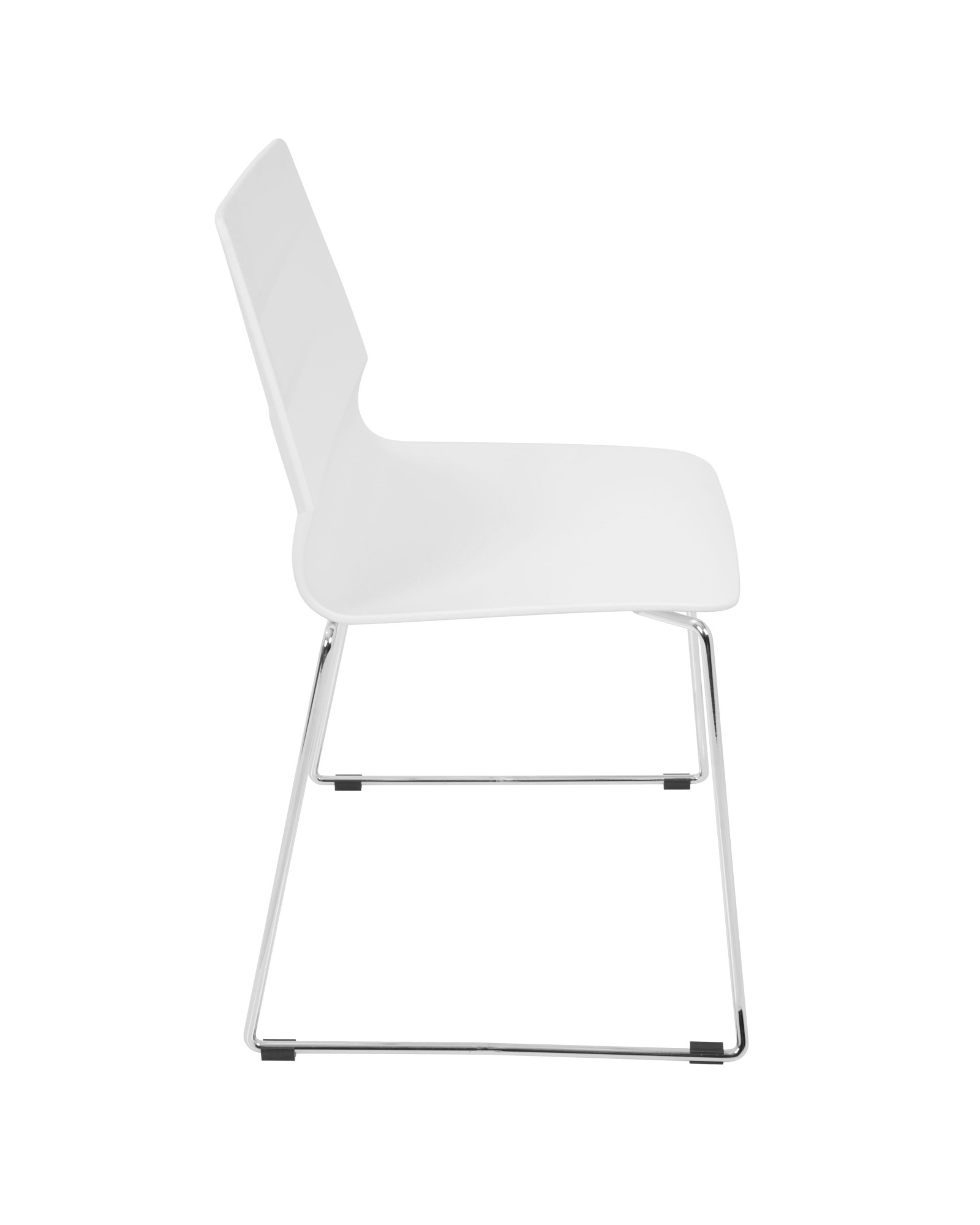 Arrow Contemporary Dining Chair in White - Set of 2