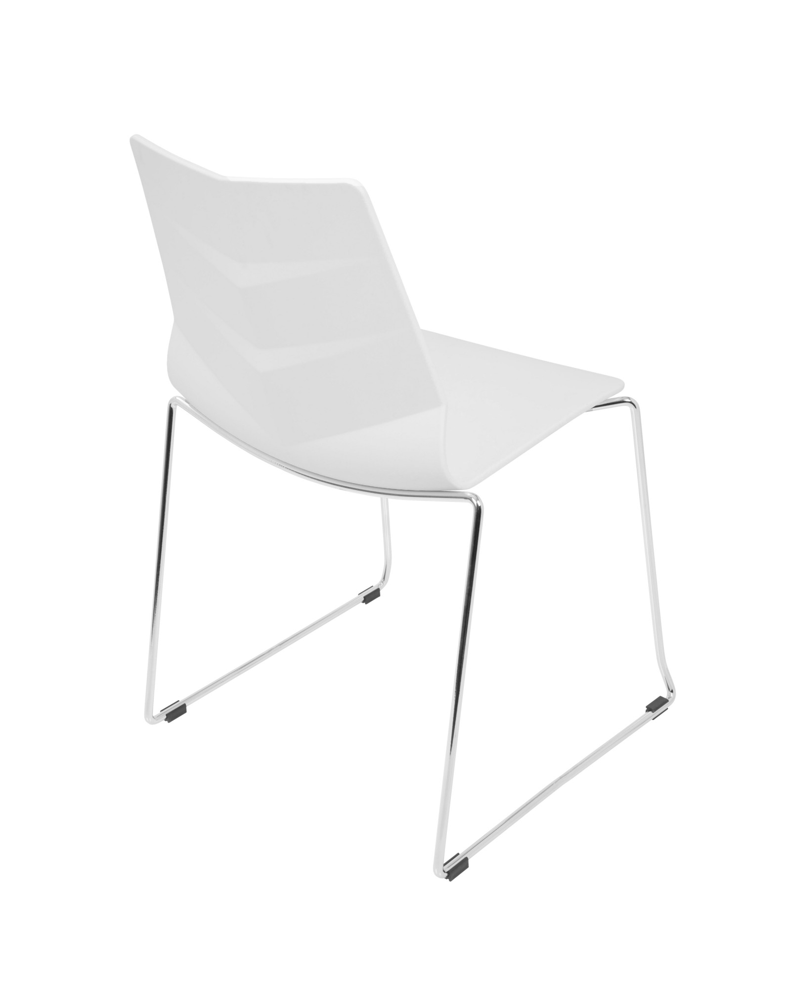 Arrow Contemporary Dining Chair in White - Set of 2