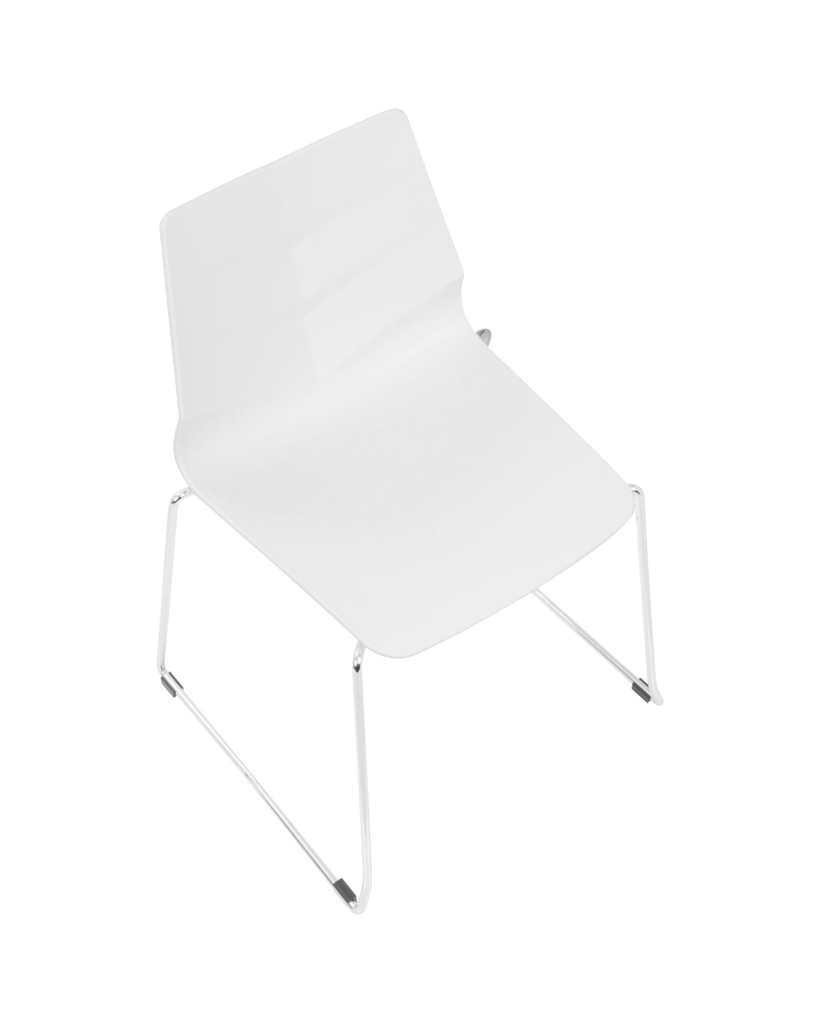 Arrow Contemporary Dining Chair in White - Set of 2
