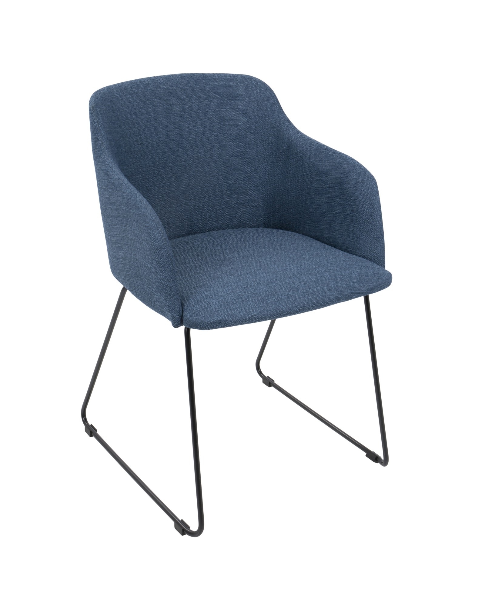 Daniella Contemporary Dining/Accent Chair in Blue - Set of 2