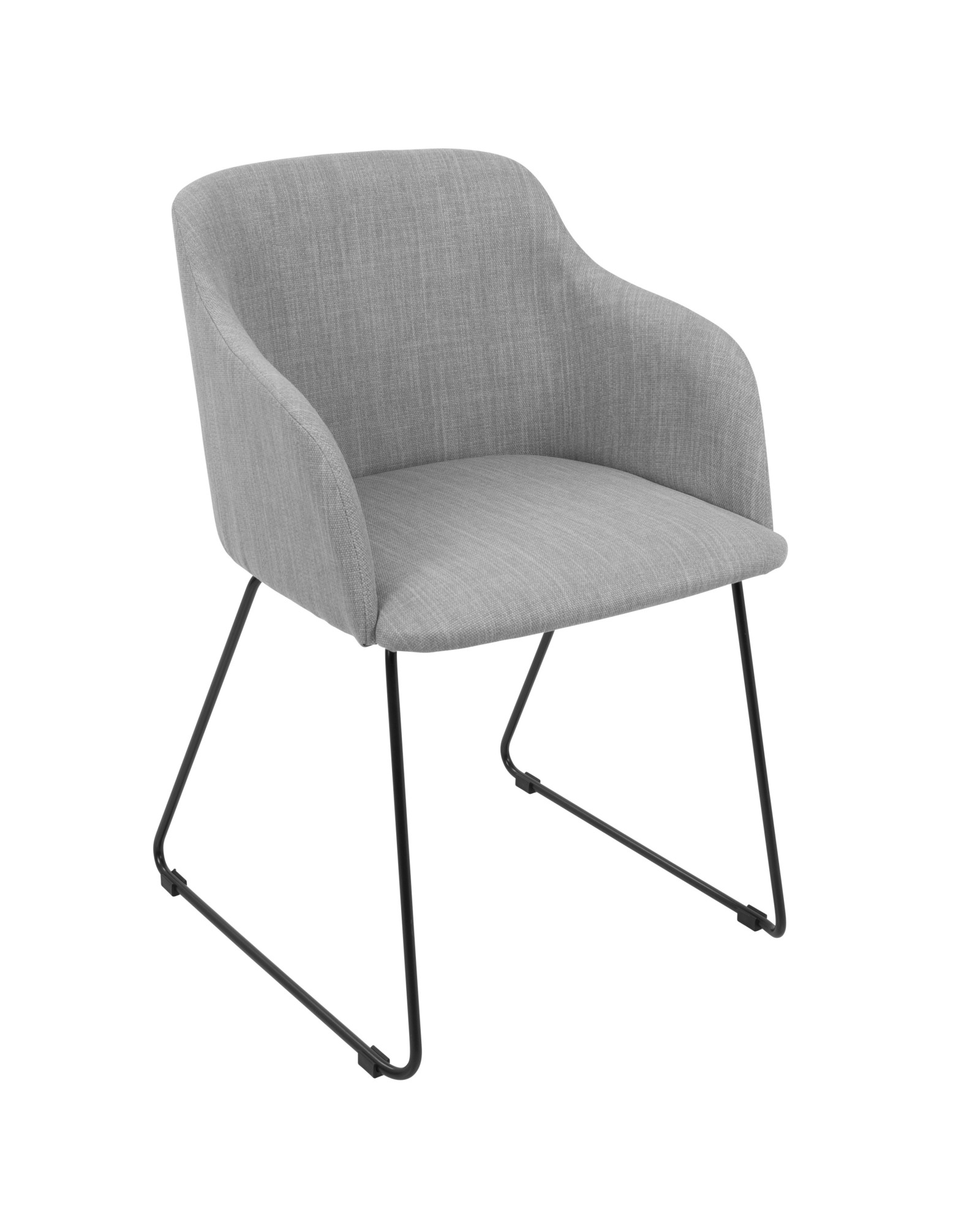 Daniella Contemporary Dining/Accent Chair in Light Grey - Set of 2