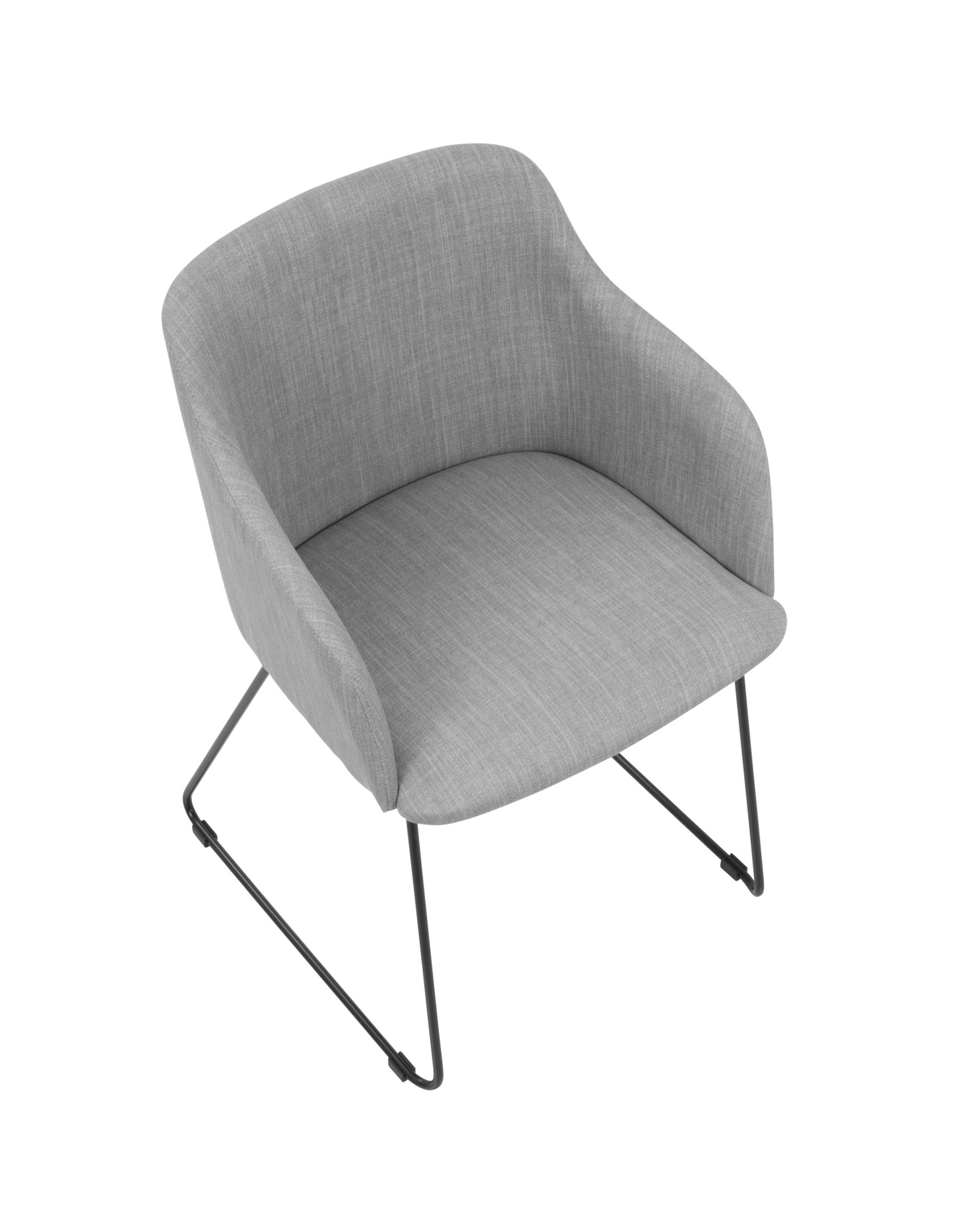 Daniella Contemporary Dining/Accent Chair in Light Grey - Set of 2