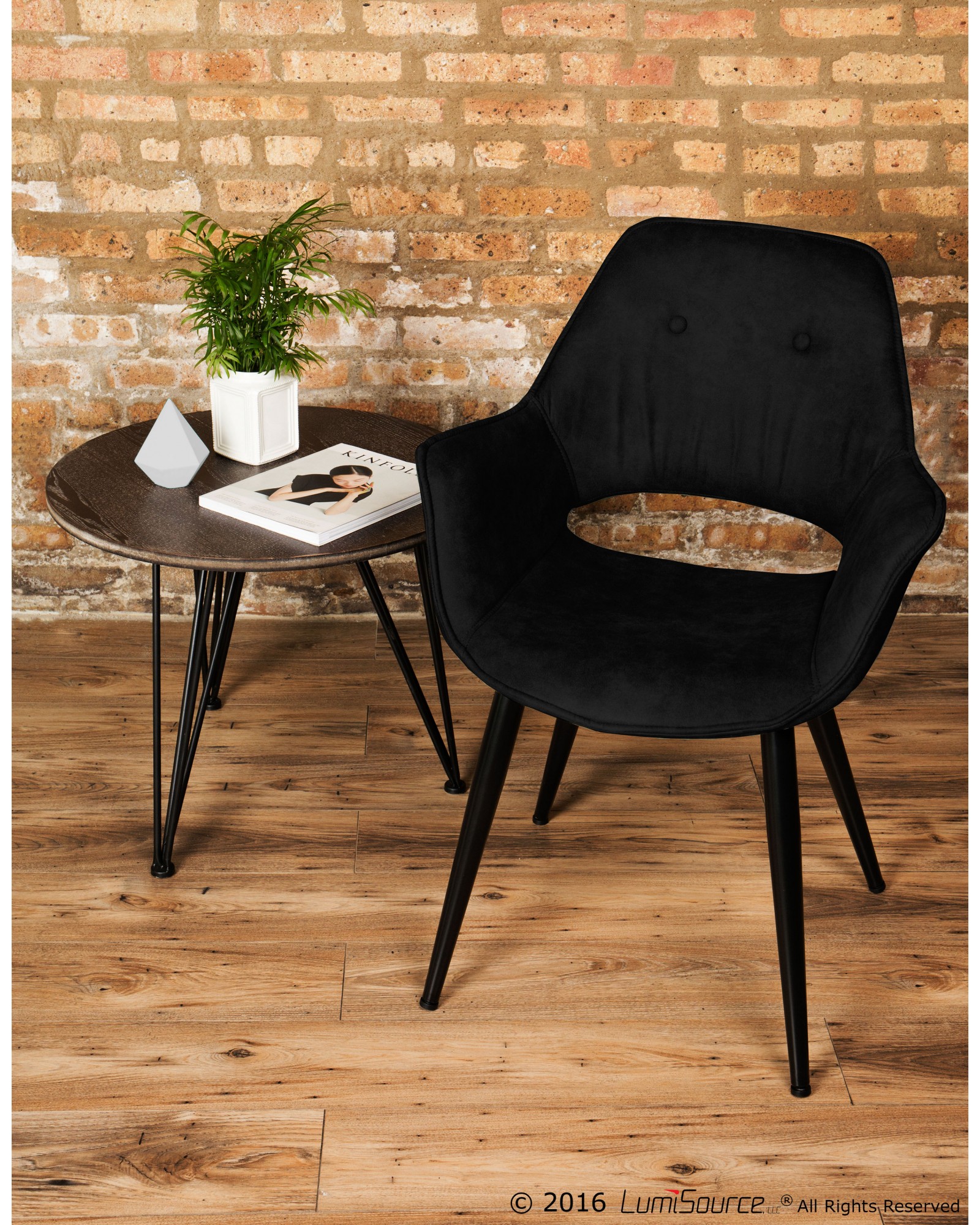 Mustang Contemporary Dining/Accent Chair in Black - Set of 2