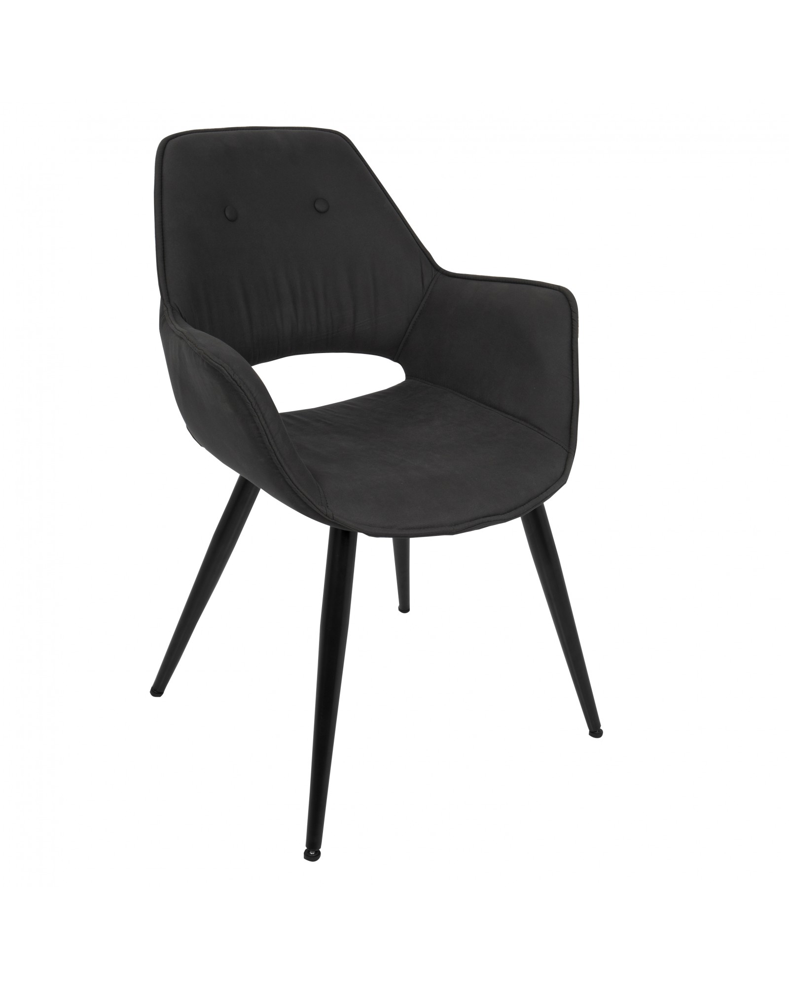 Mustang Contemporary Dining/Accent Chair in Black - Set of 2