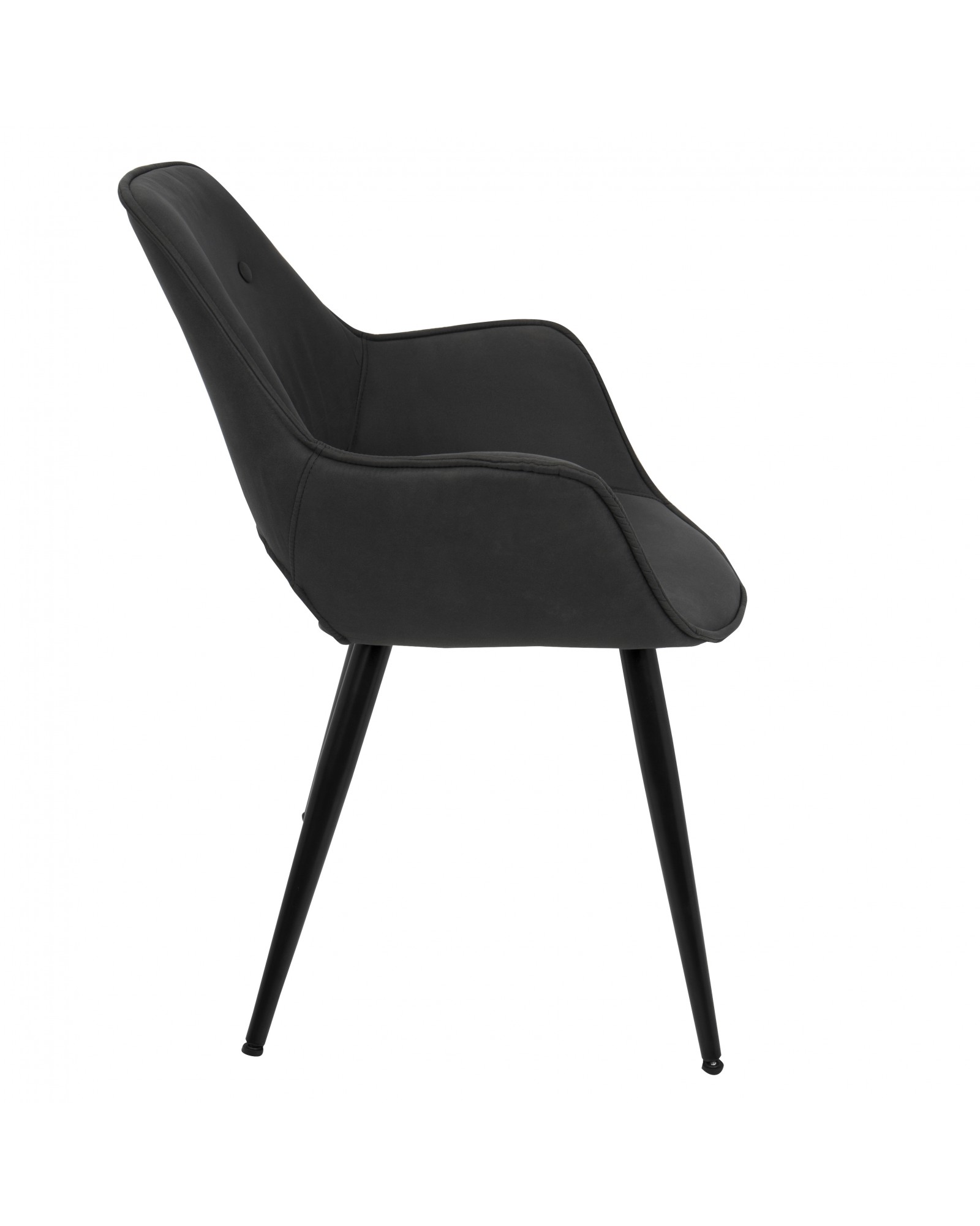 Mustang Contemporary Dining/Accent Chair in Black - Set of 2