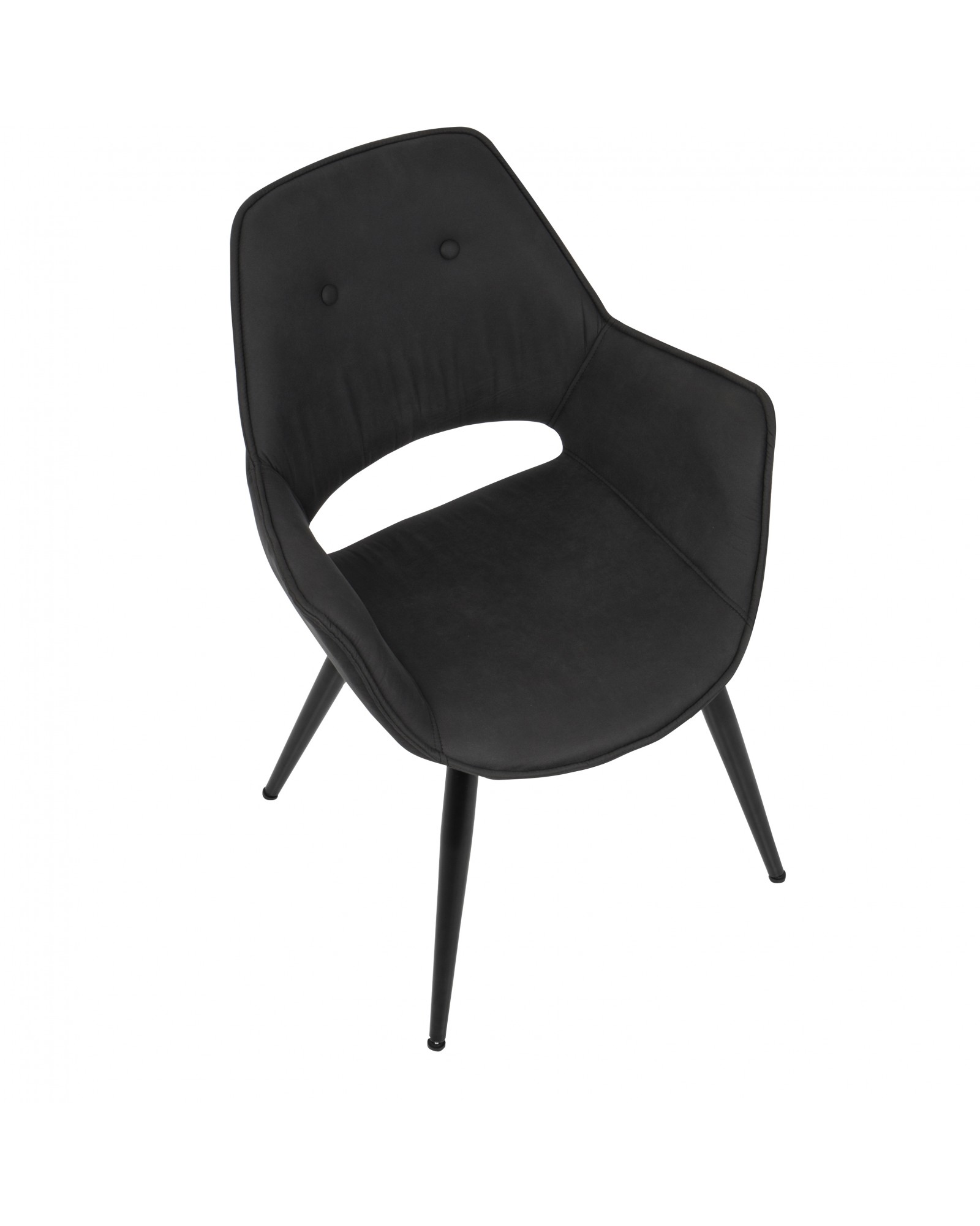 Mustang Contemporary Dining/Accent Chair in Black - Set of 2