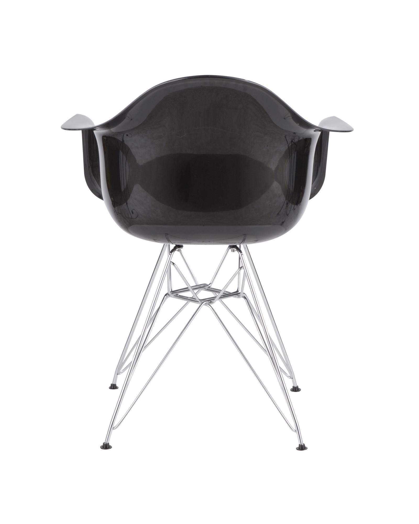 Neo Flair Contemporary Dining/Accent Chair in Black and Chrome