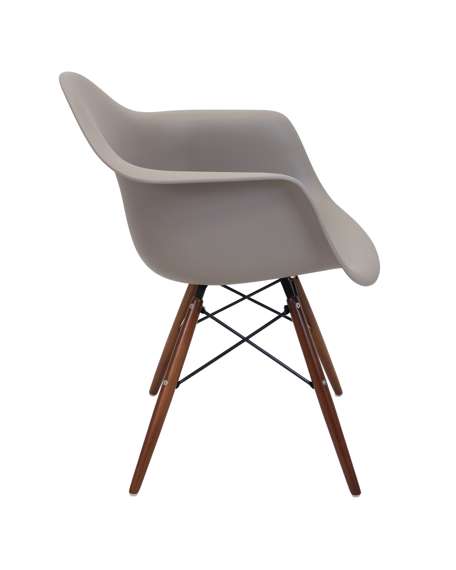 Neo Flair Mid-Century Modern Chair in Cappuccino and Espresso - Set of 2
