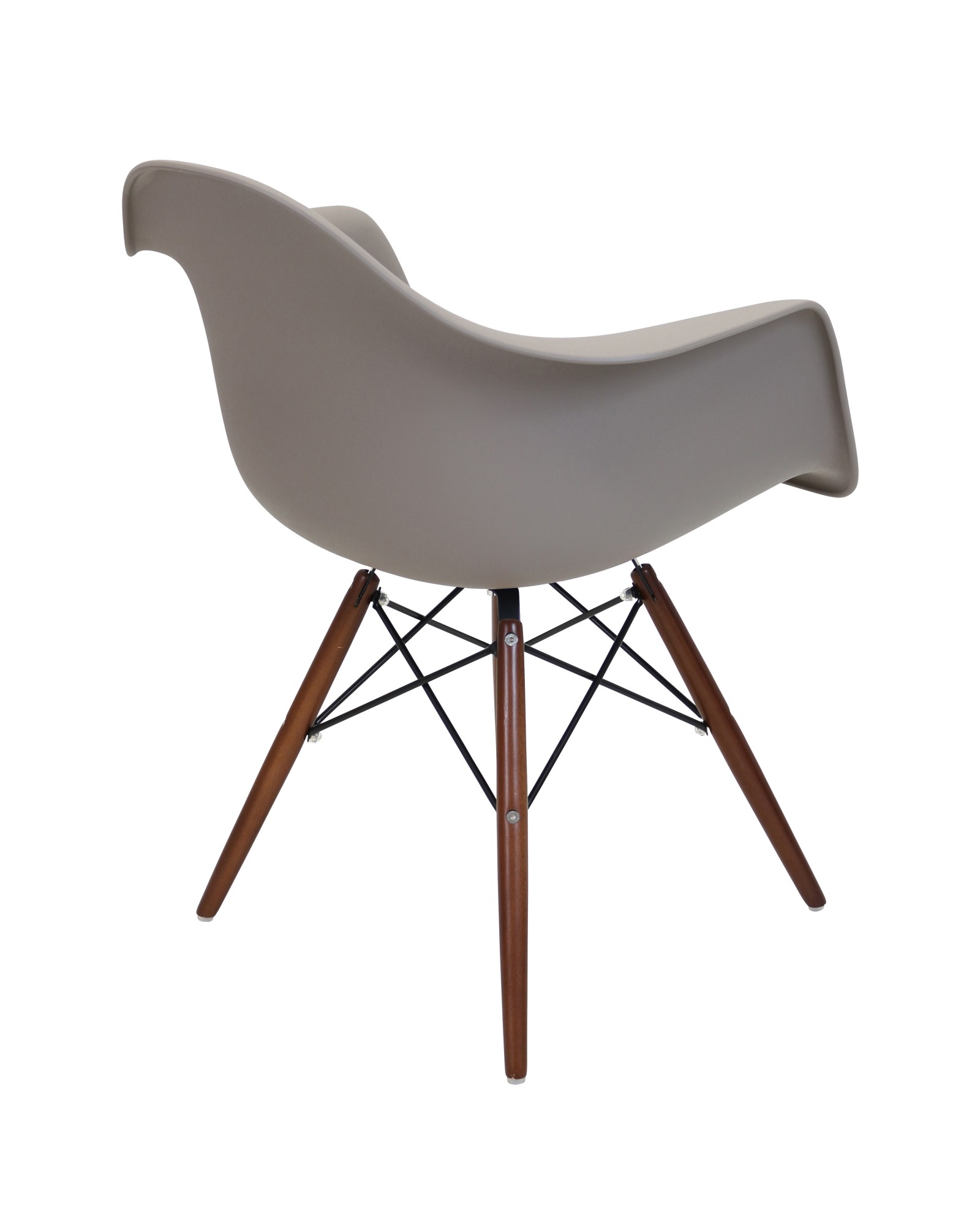 Neo Flair Mid-Century Modern Chair in Cappuccino and Espresso - Set of 2
