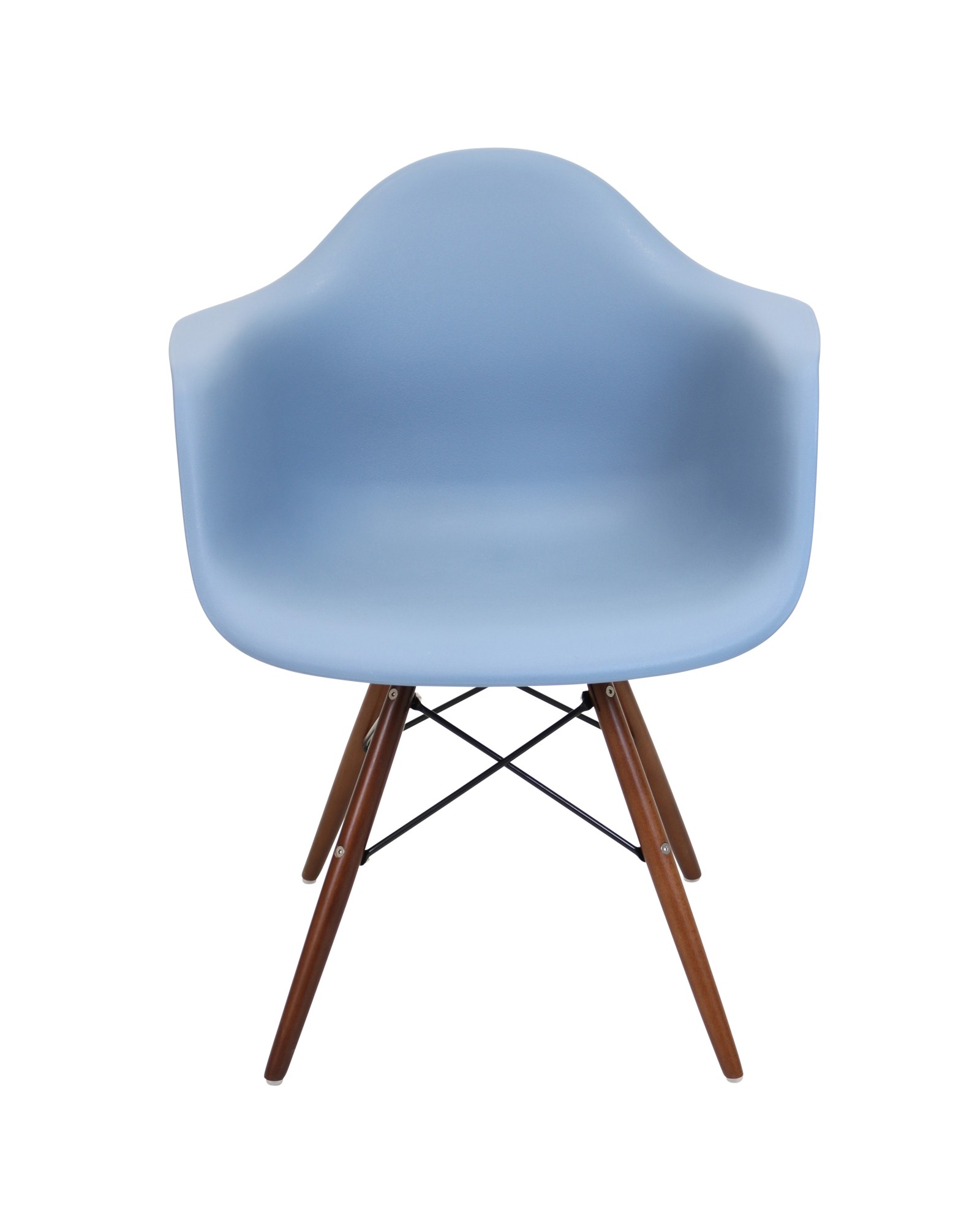 Neo Flair Mid-Century Modern Chair in Bleu Slate and Espresso - Set of 2