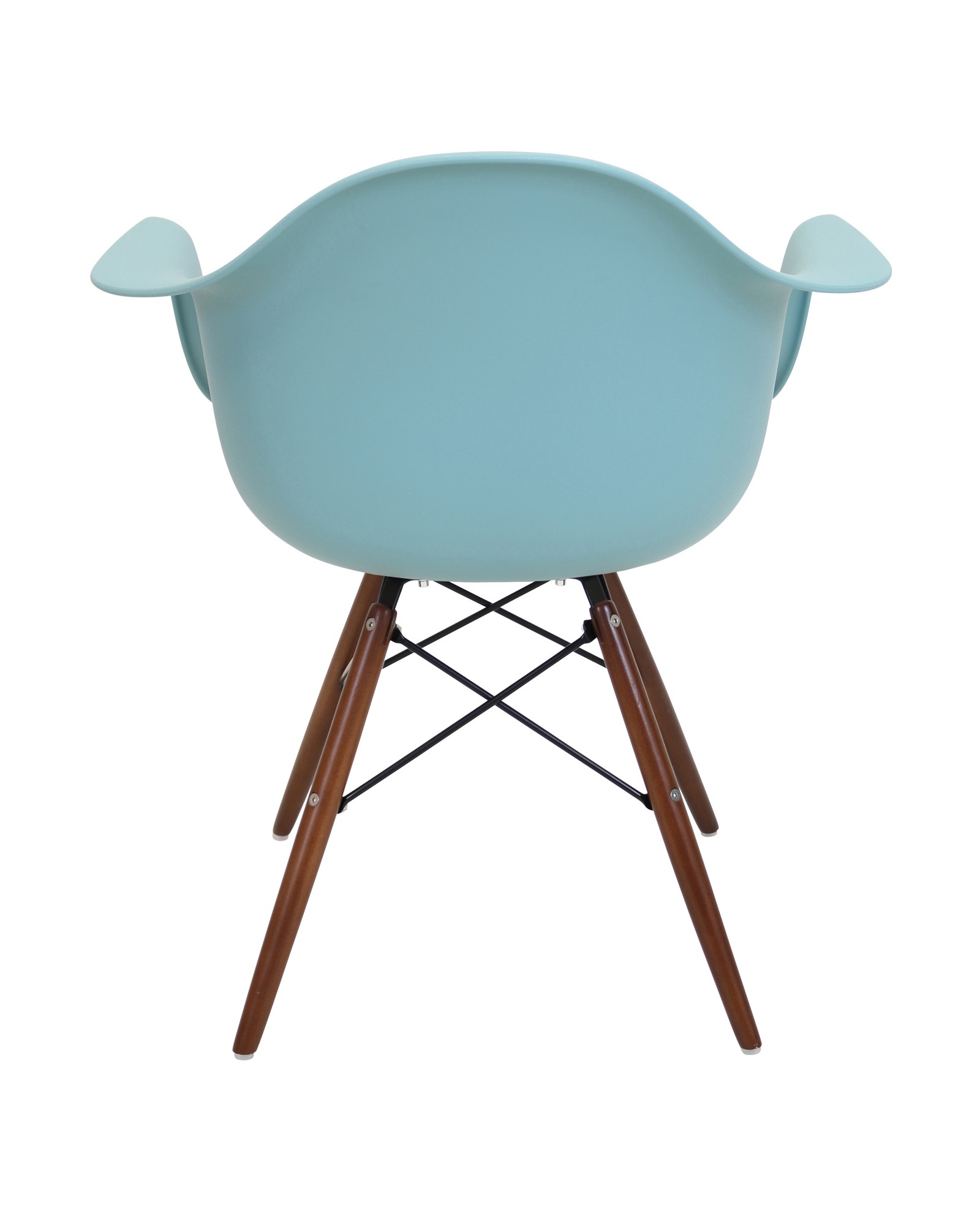 Neo Flair Mid-Century Modern Chair in Sea Green and Espresso - Set of 2